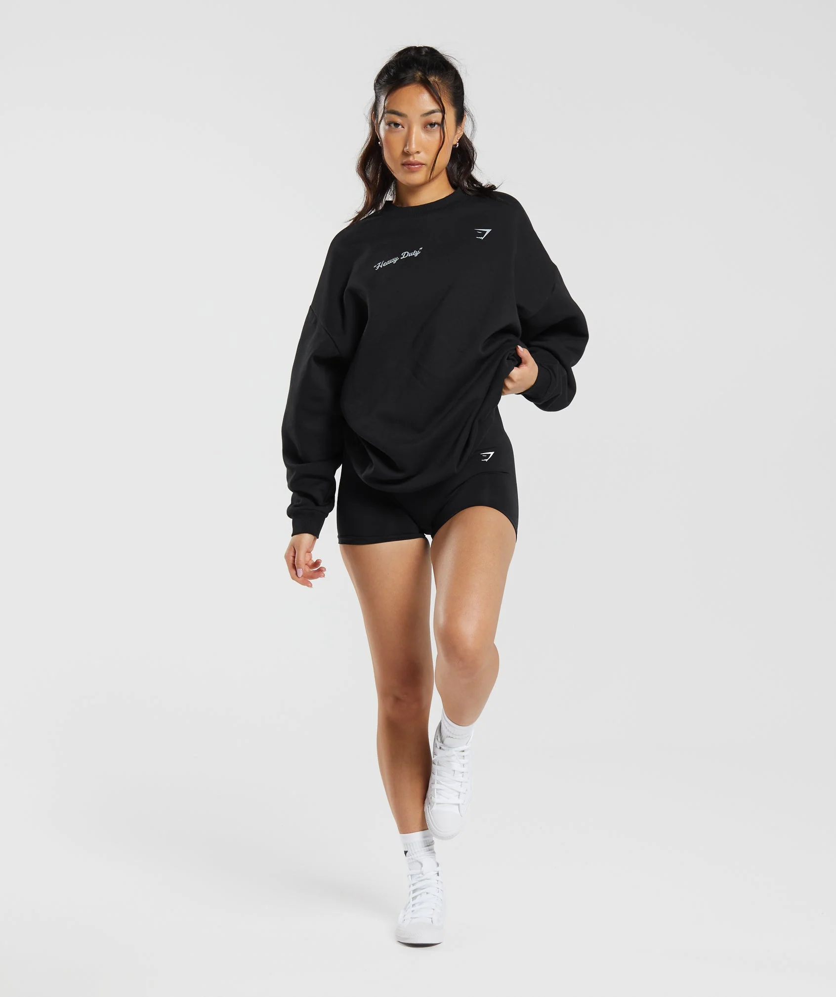 Gymshark Heavy Duty Oversized Sweatshirt - Black - Image 4