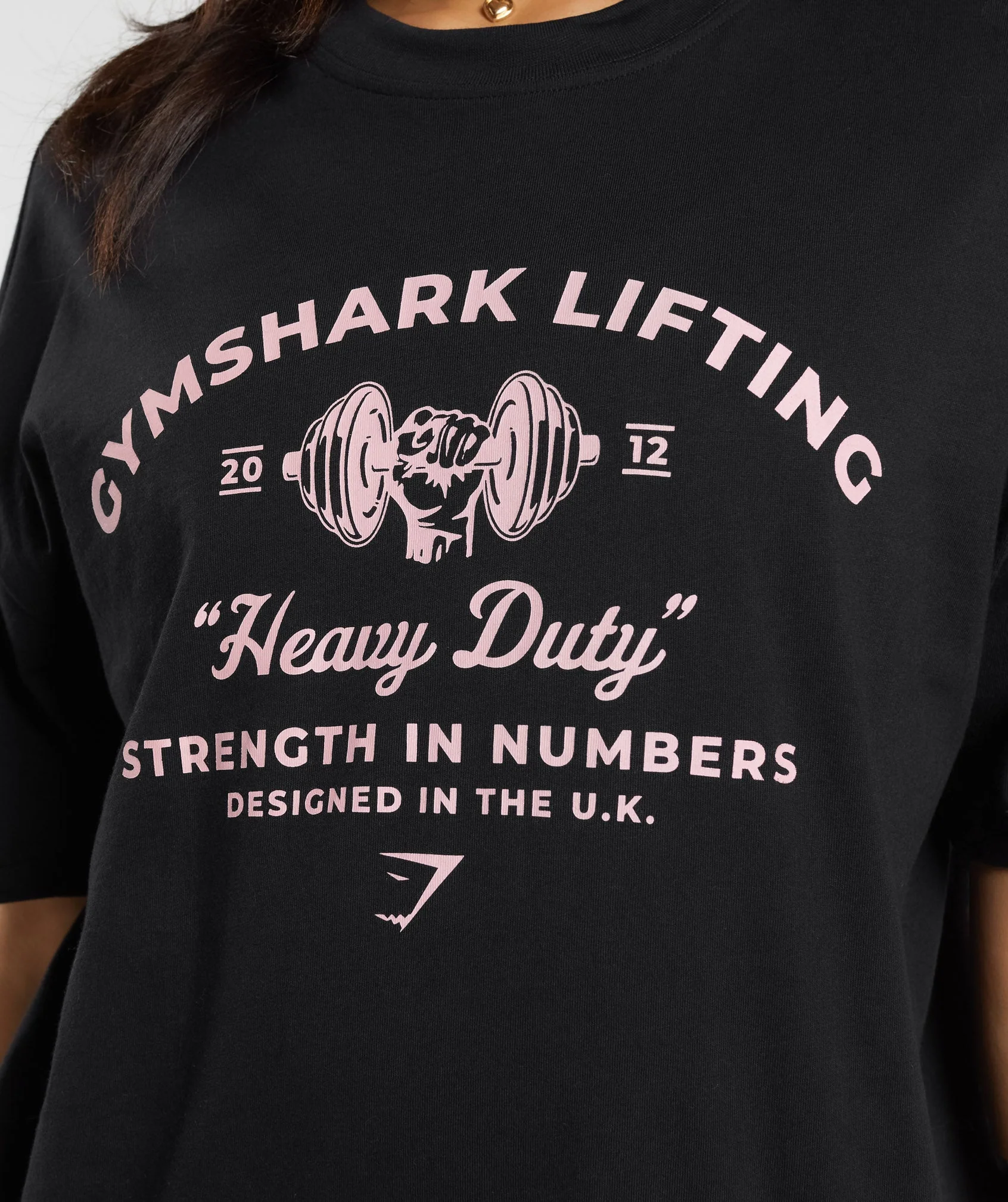 Gymshark Heavy Duty Oversized T-Shirt - Black - Image 5