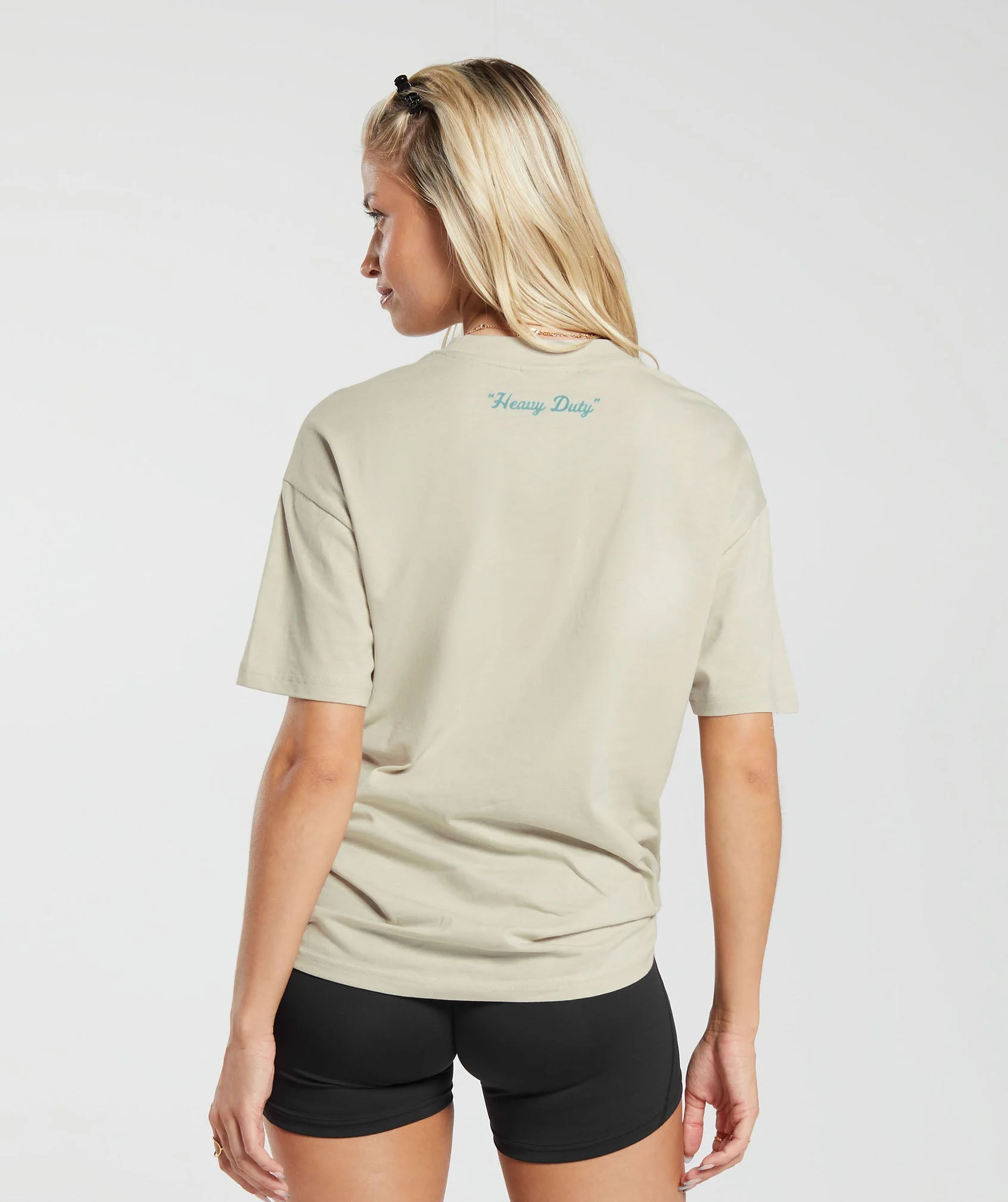 Gymshark Heavy Duty Oversized T-Shirt - Pebble Grey - Image 2
