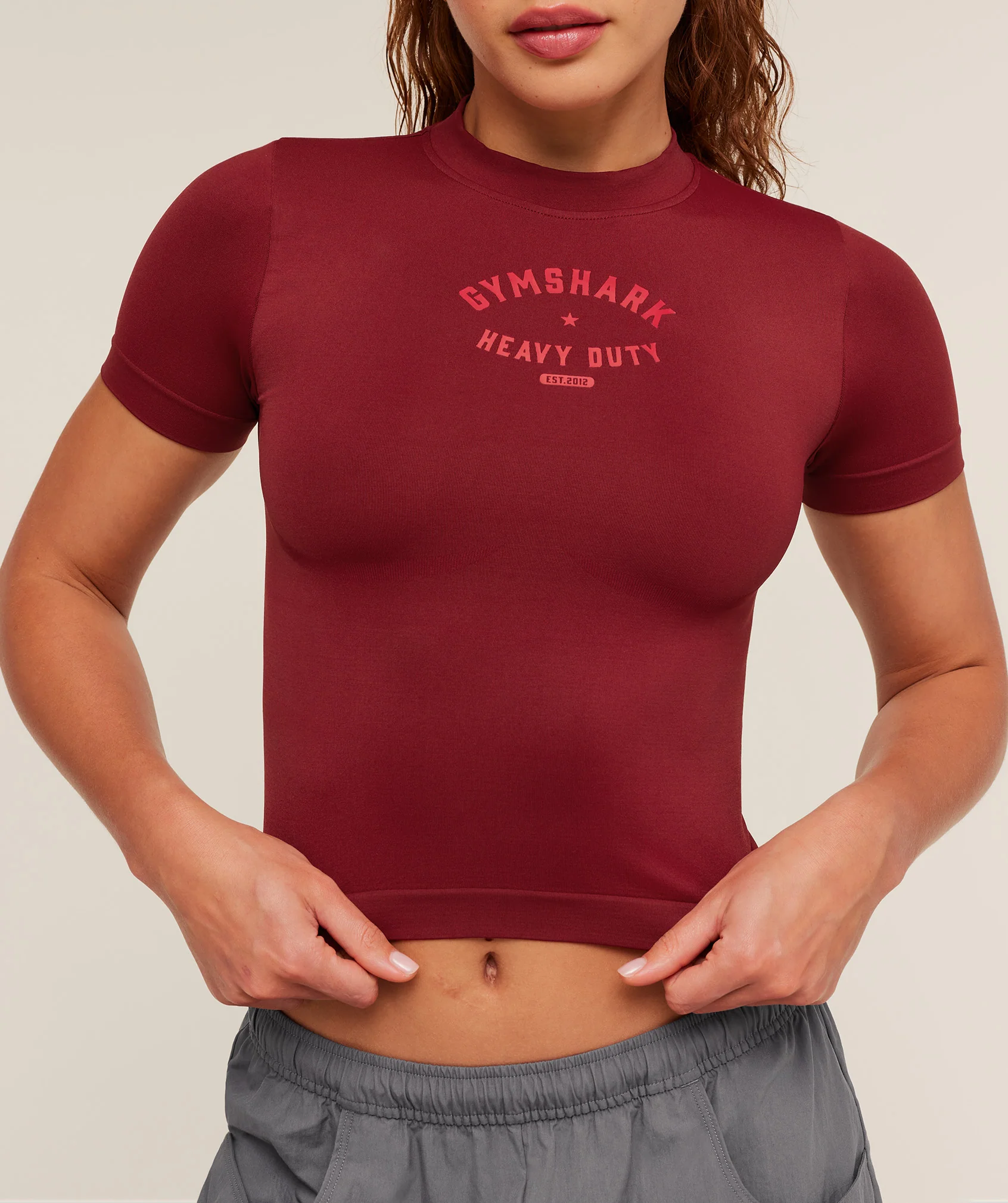 Gymshark Heavy Duty Seamless T-Shirt - Sets Red - Image 4