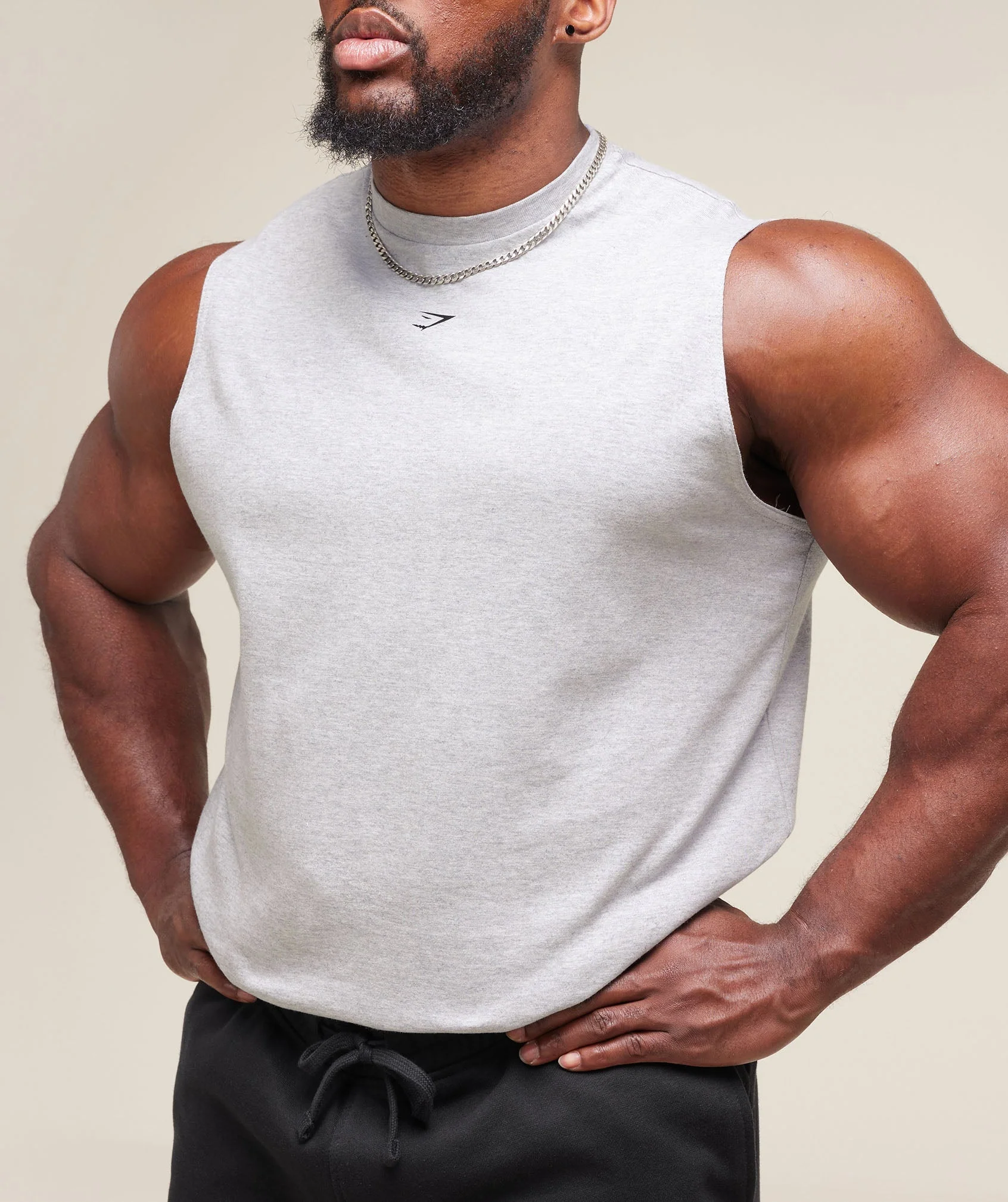 Gymshark Heavy Duty Tank - Light Grey Core Marl - Image 6
