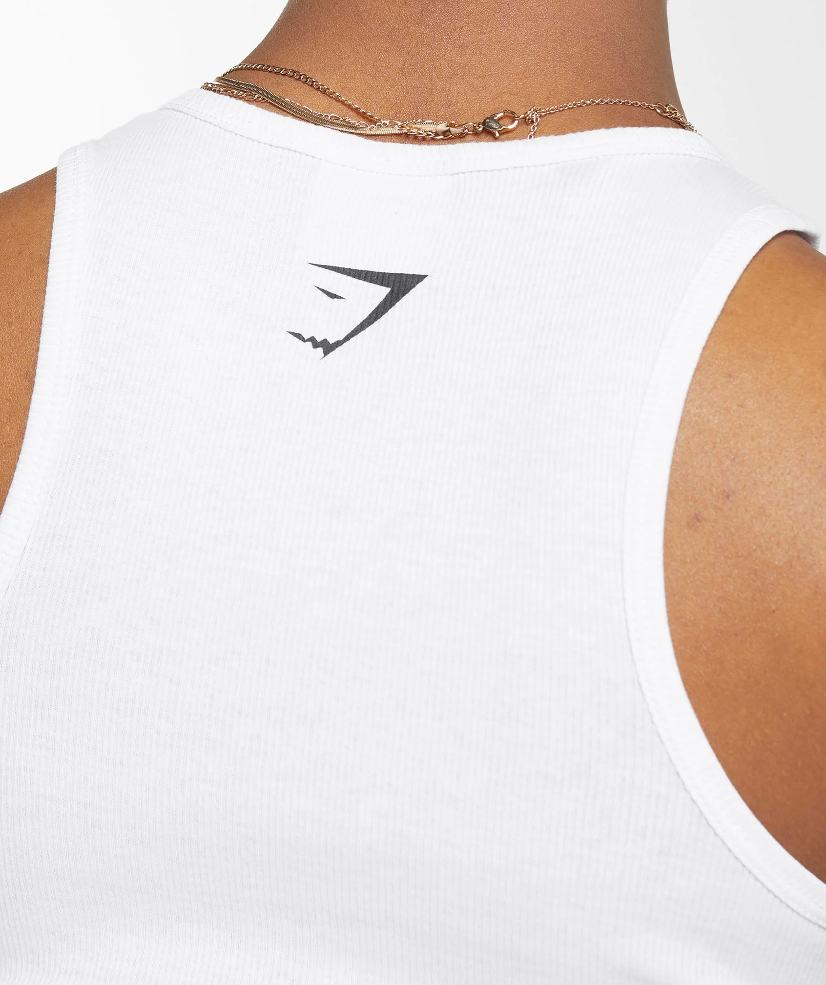Gymshark Heavy Flex Graphic Midi Tank - White - Image 6