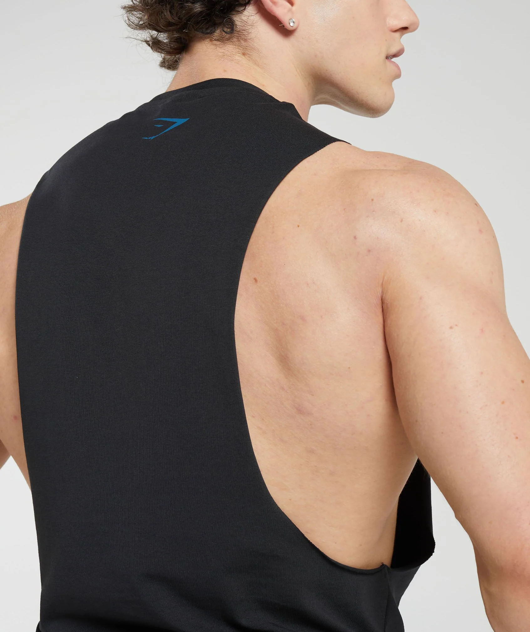 Gymshark Heavy Metal Drop Arm Tank - Black - Image 5