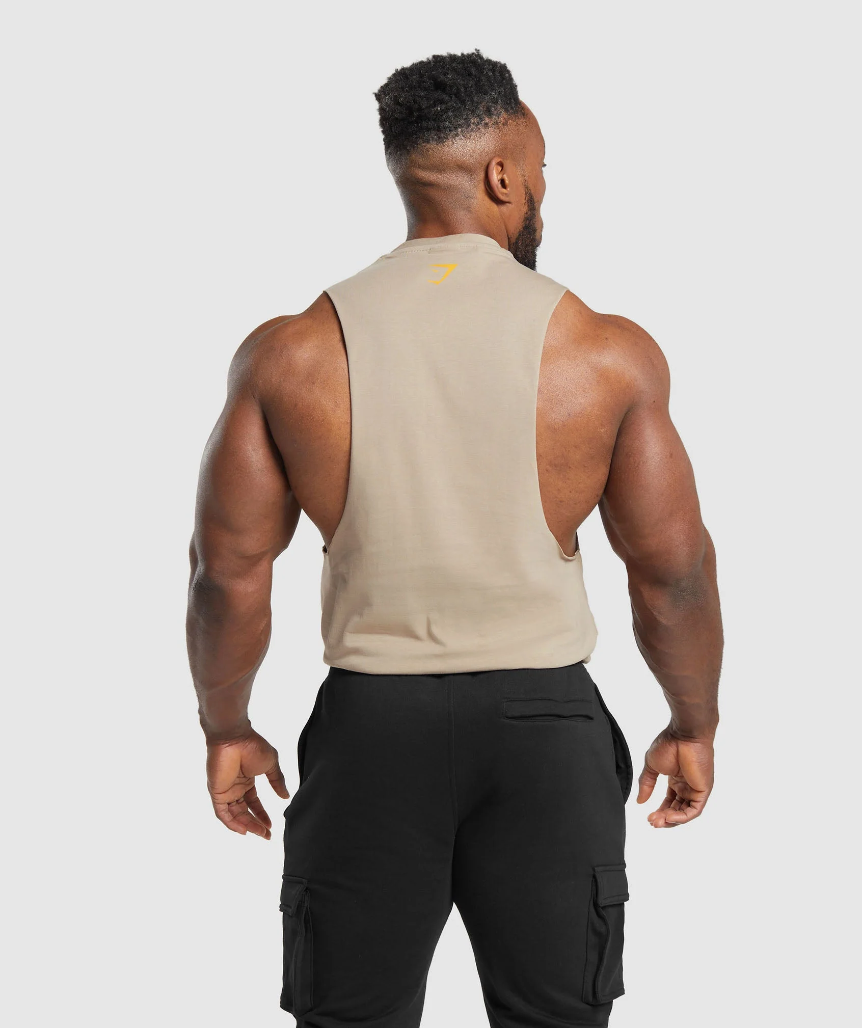 Gymshark Heavy Metal Drop Arm Tank - Brown - Image 2