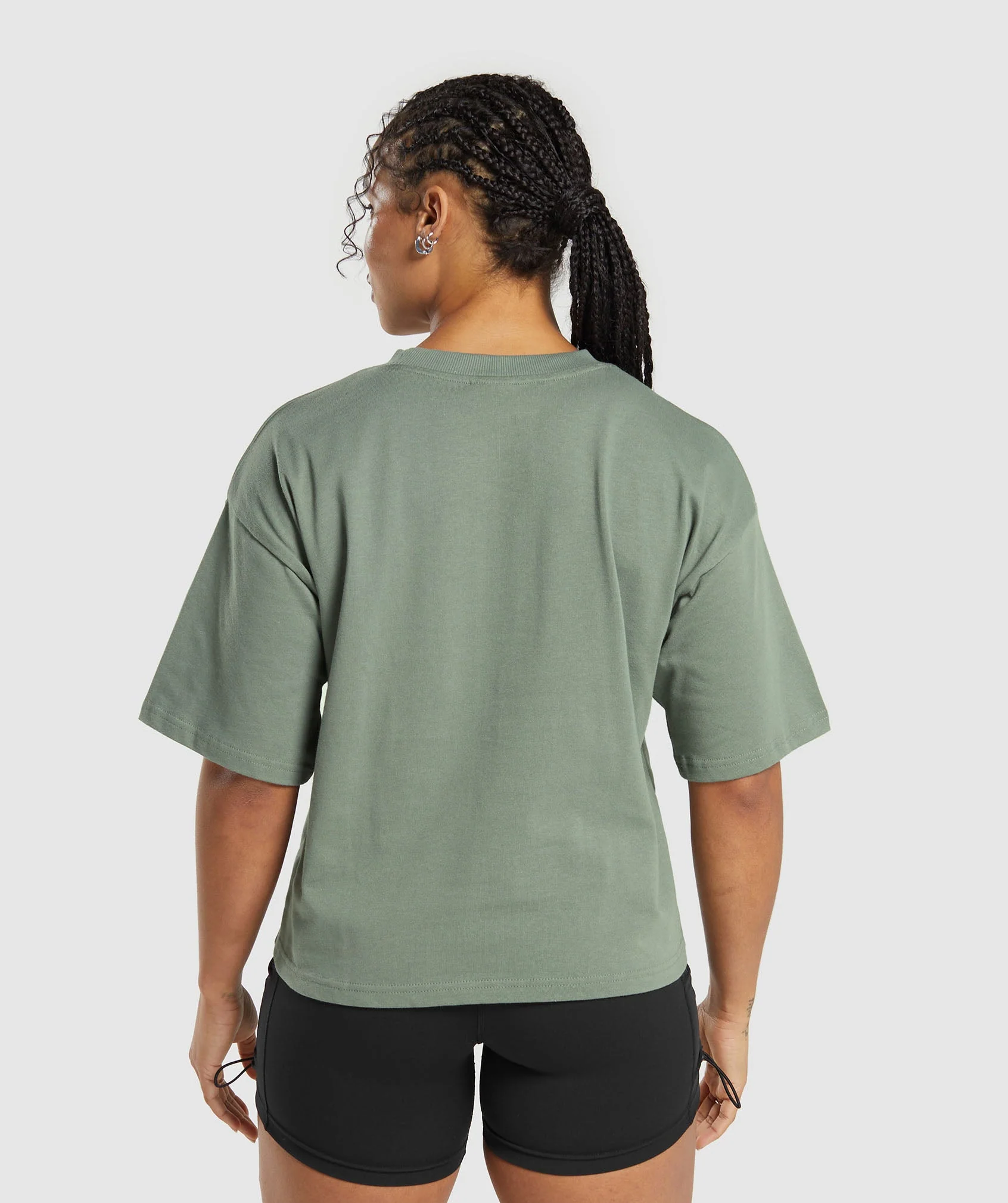Gymshark Heavyweight Cotton T-Shirt - Unit Green - Image 2