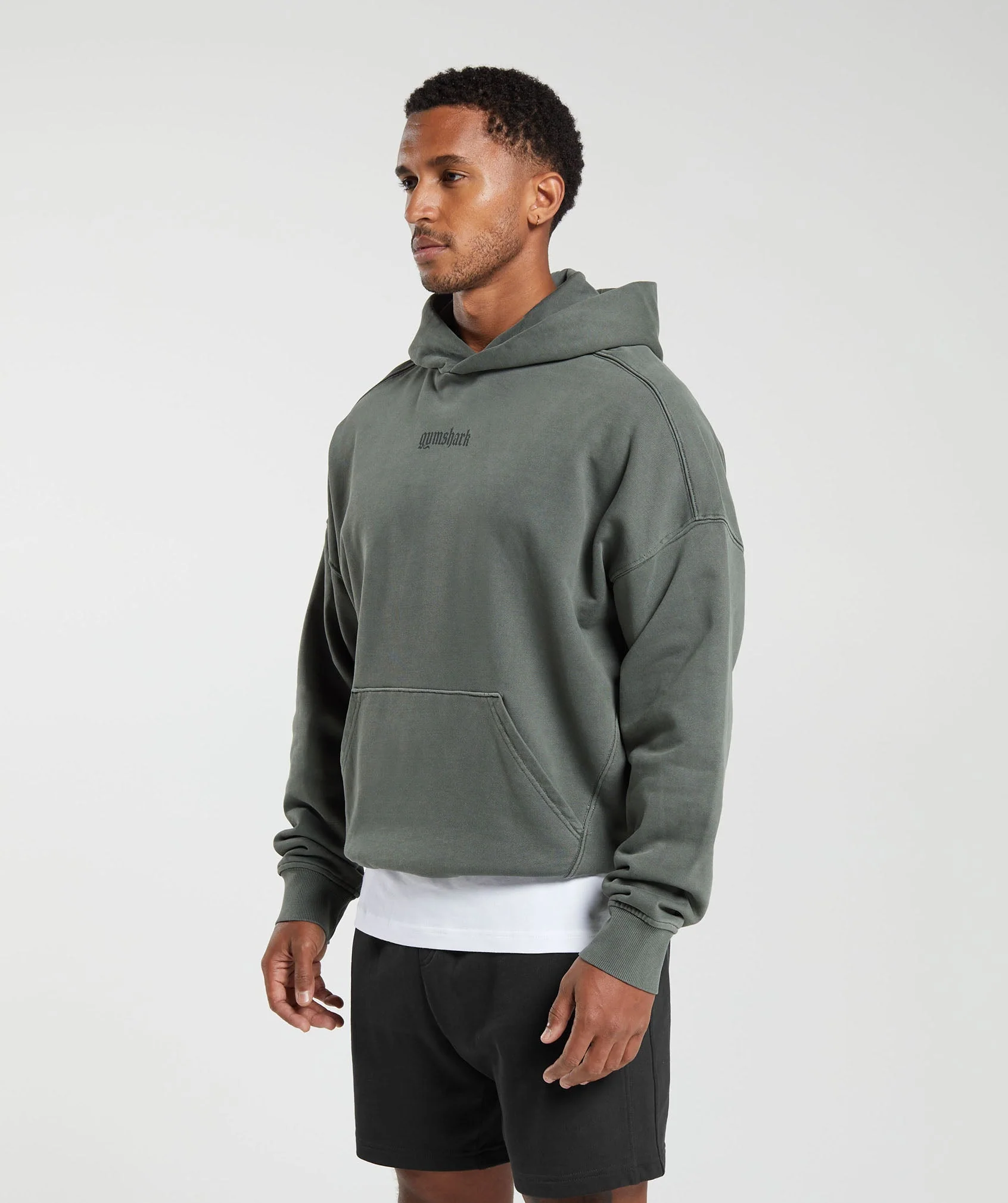 Gymshark Heavyweight Hoodie - Deep Olive Green - Image 3