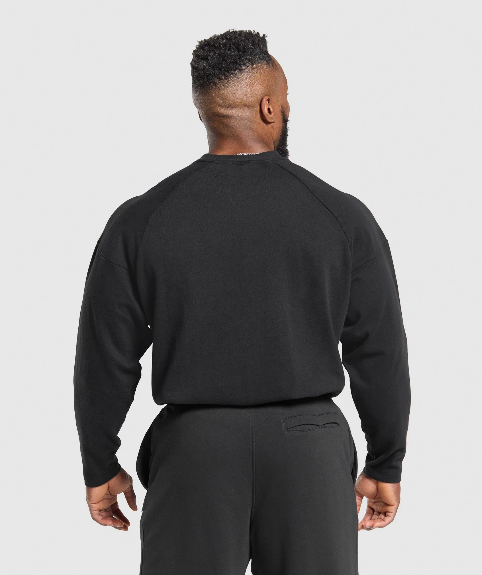 Gymshark Heavyweight Long Sleeve T-Shirt - Black - Image 2