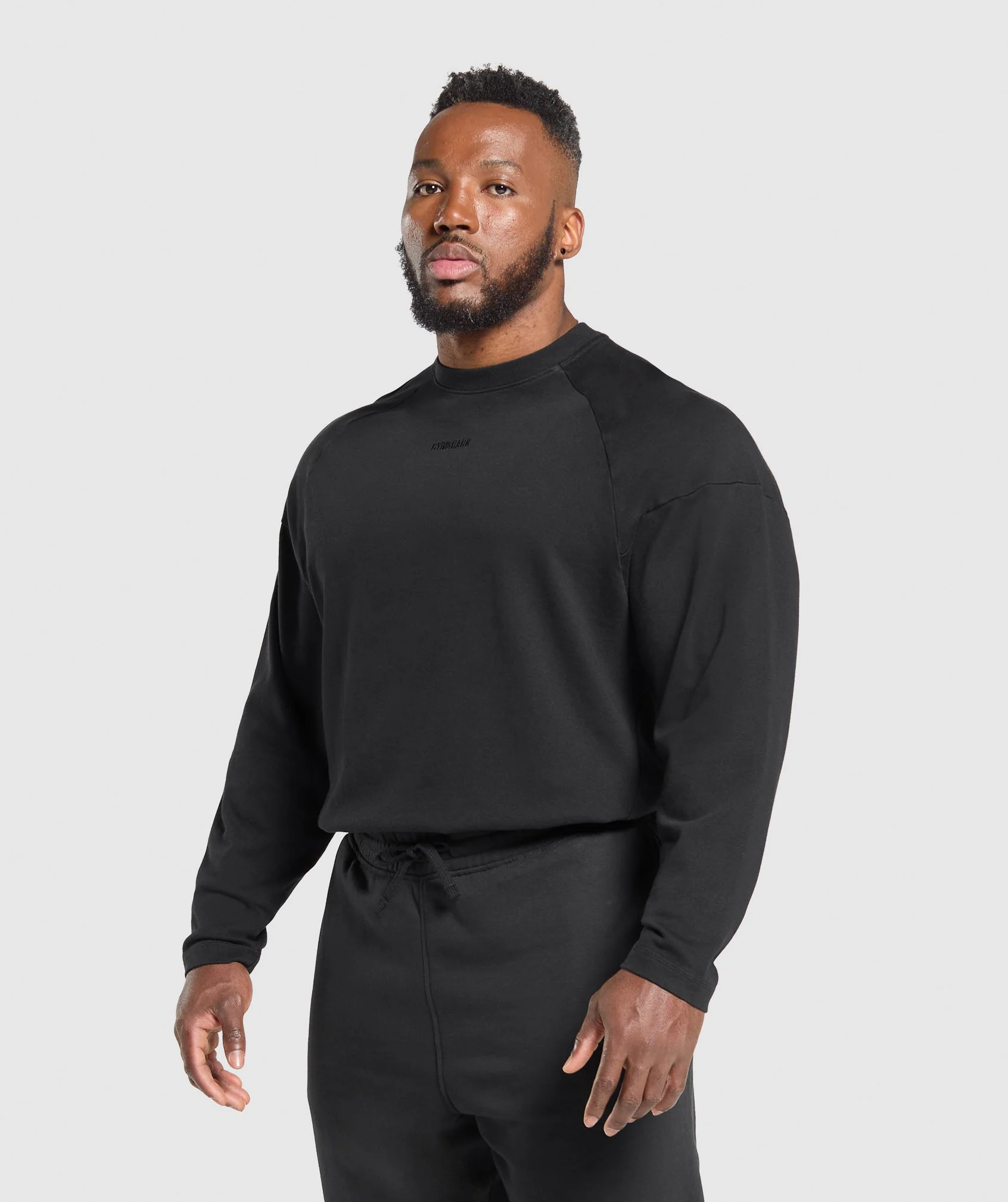Gymshark Heavyweight Long Sleeve T-Shirt - Black - Image 3