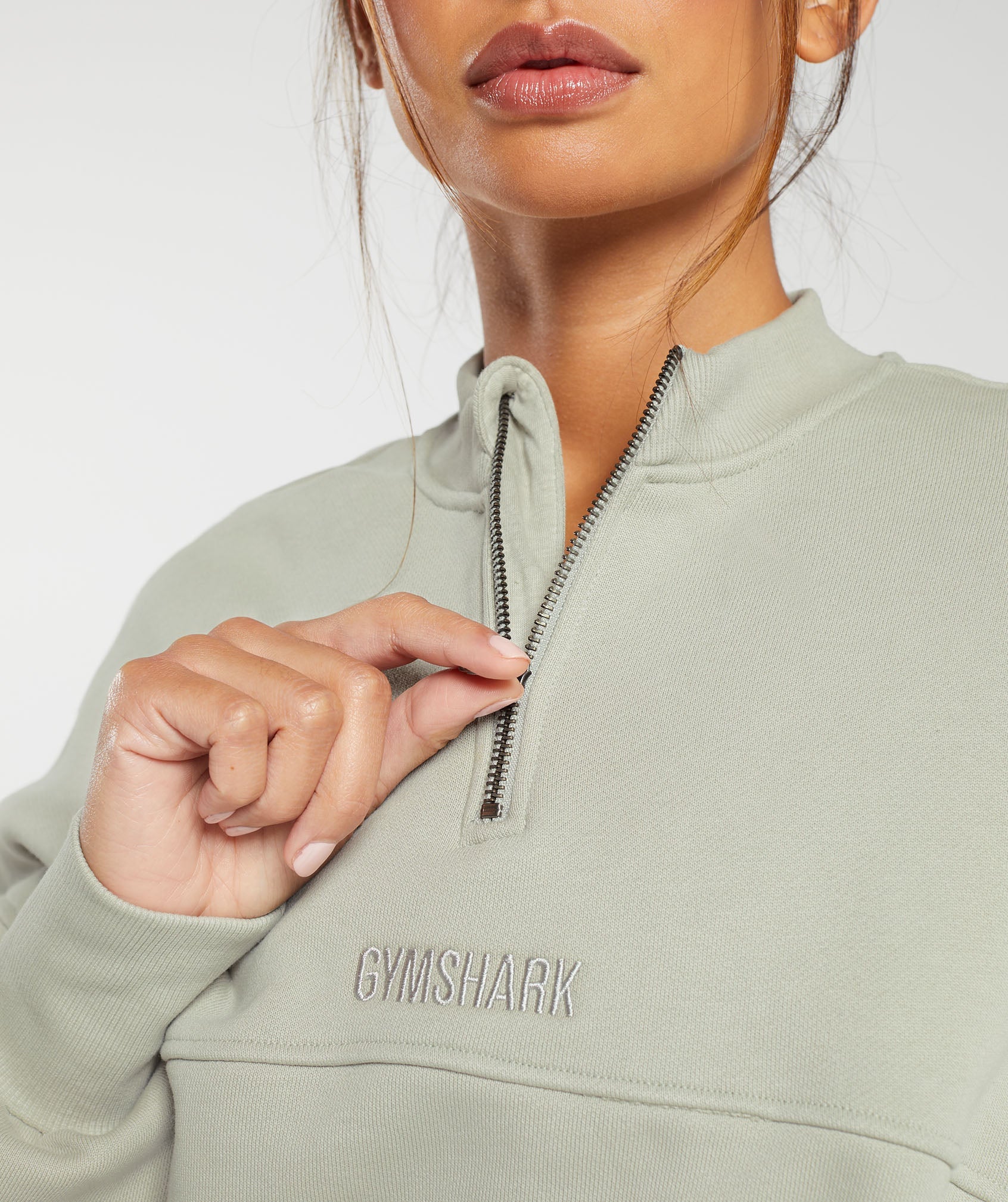 Gymshark Heavyweight Loopback Sweat Pullover - Stone Grey - Image 7