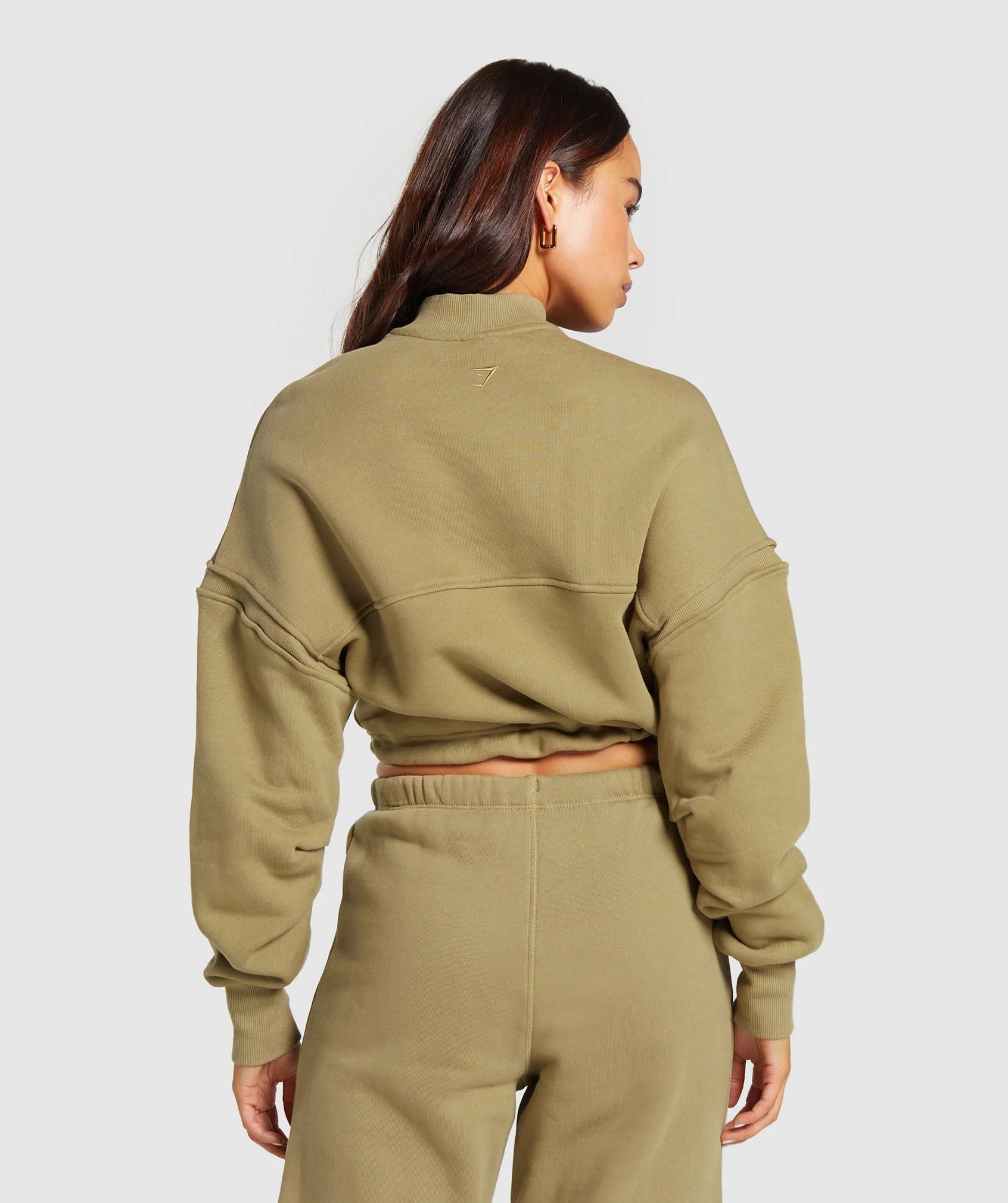 Gymshark Heavyweight Loopback Sweat Pullover - Troop Green - Image 2