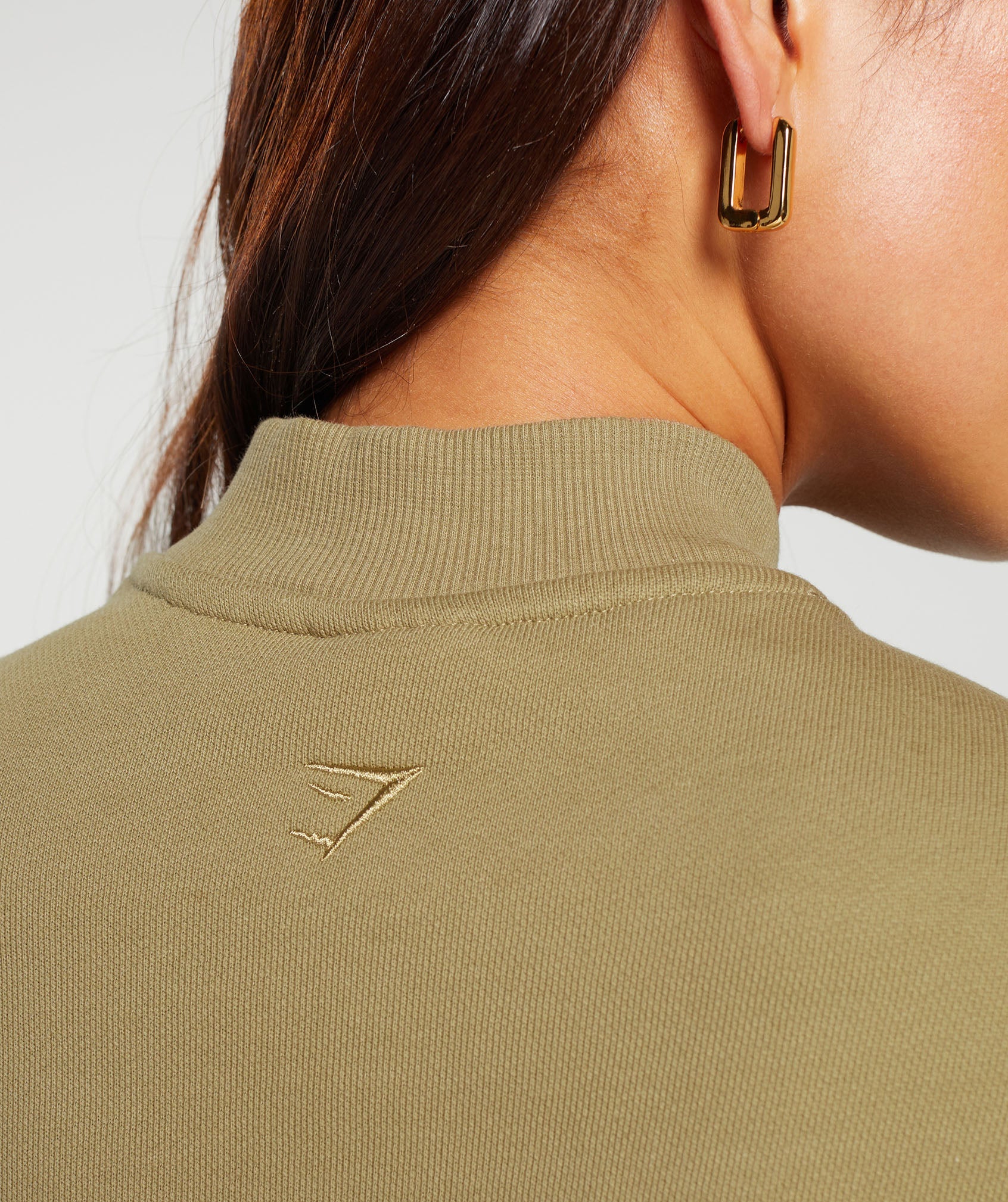 Gymshark Heavyweight Loopback Sweat Pullover - Troop Green - Image 6