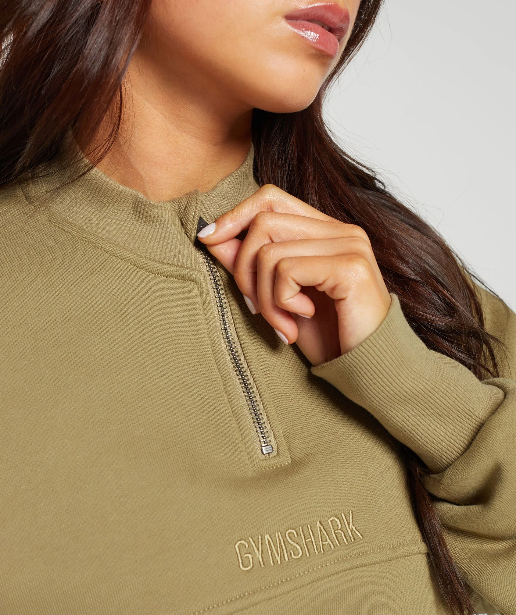 Gymshark Heavyweight Loopback Sweat Pullover - Troop Green - Image 7