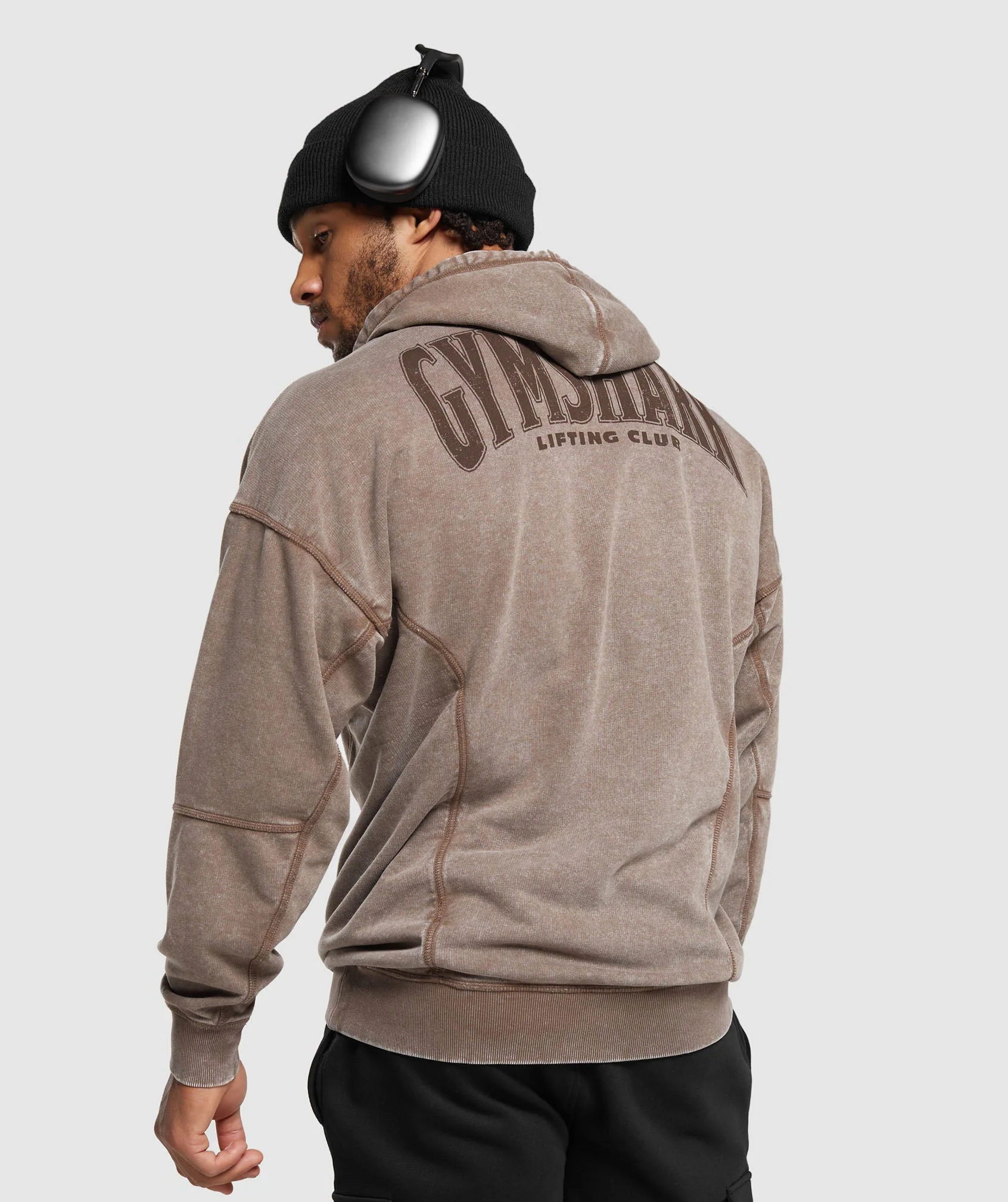 Gymshark Heritage Washed Hoodie - Penny Brown - Image 3