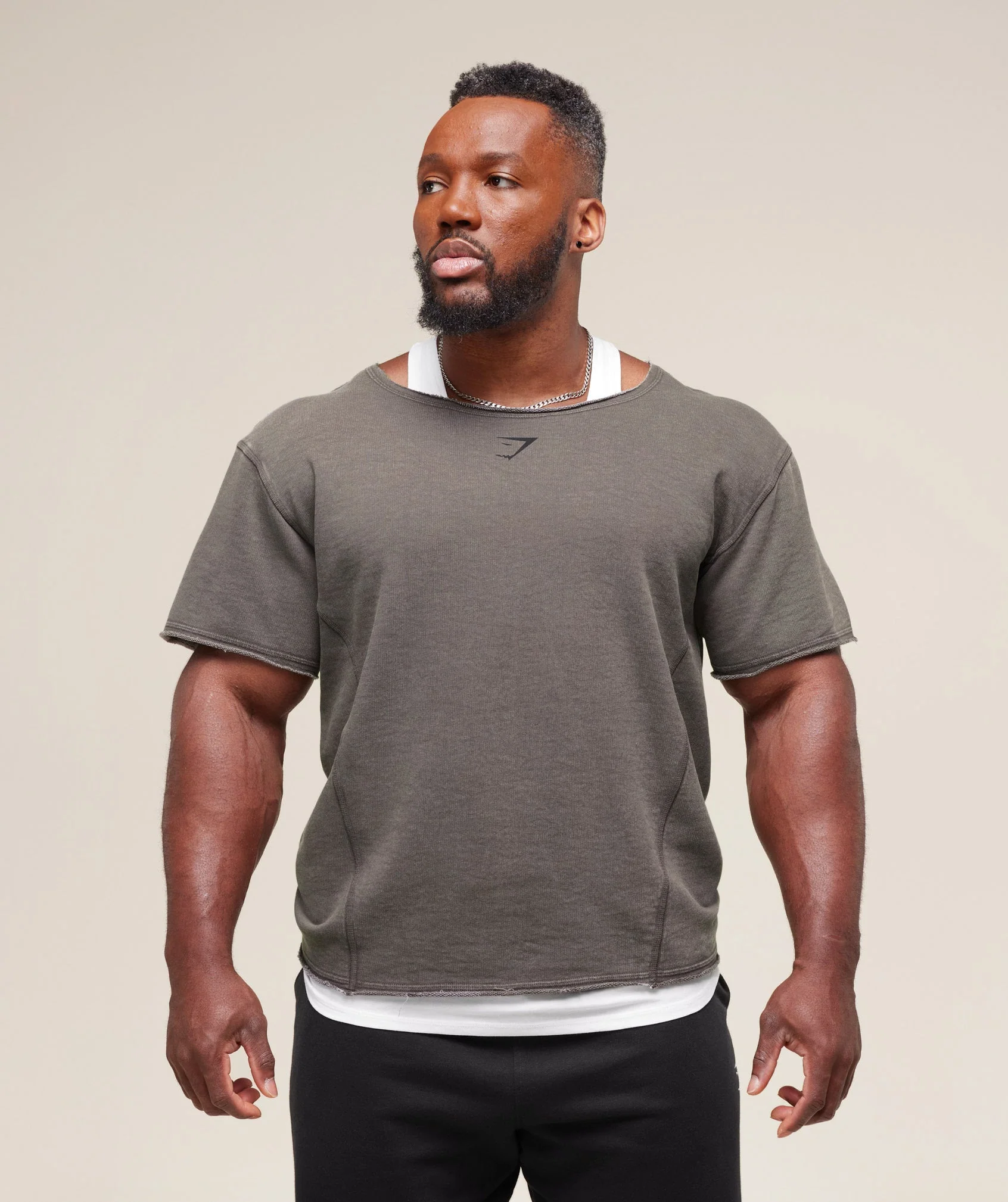 Gymshark Heritage Washed Rag Top - Onyx Grey - Image 2