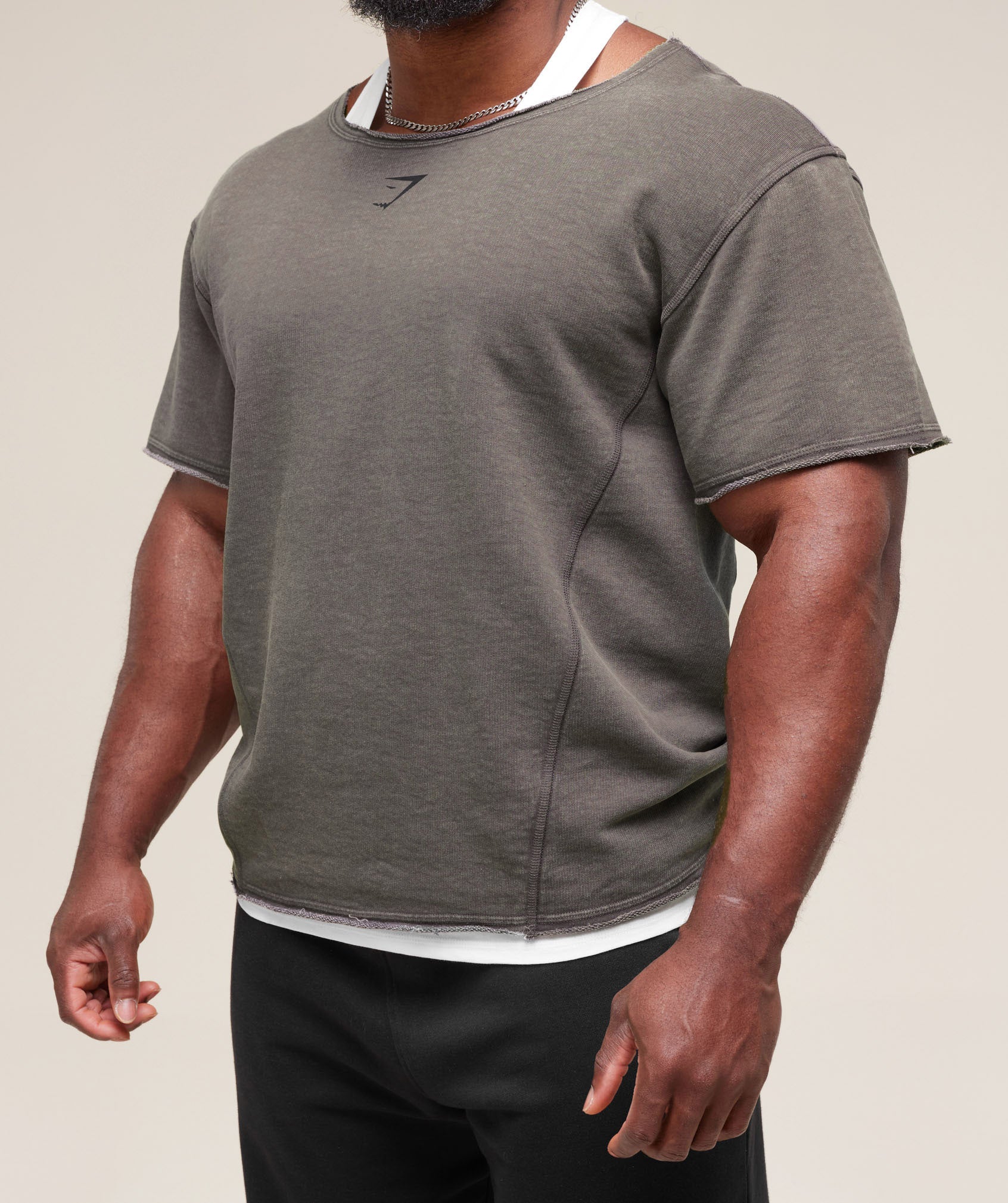 Gymshark Heritage Washed Rag Top - Onyx Grey - Image 3