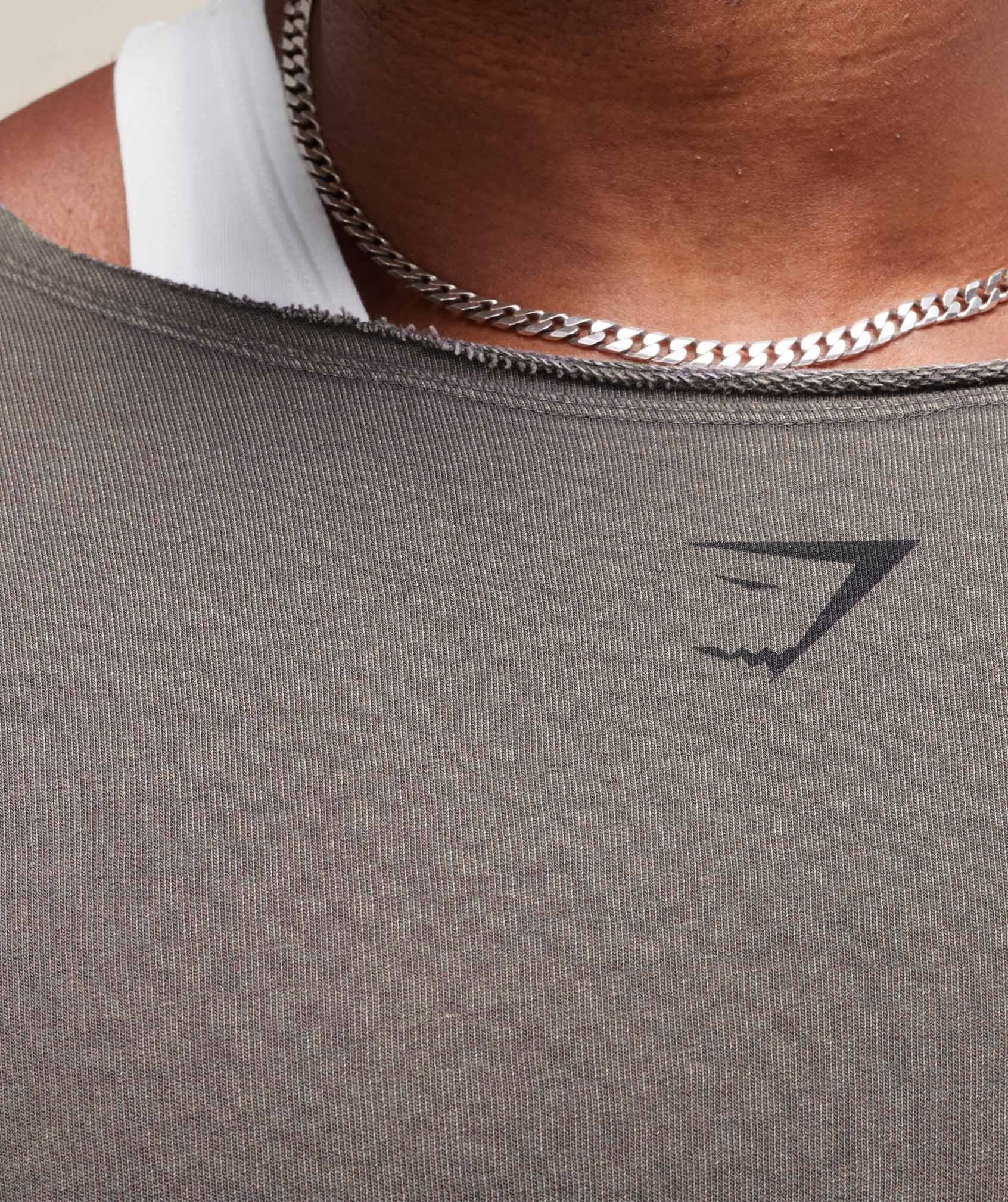 Gymshark Heritage Washed Rag Top - Onyx Grey - Image 5
