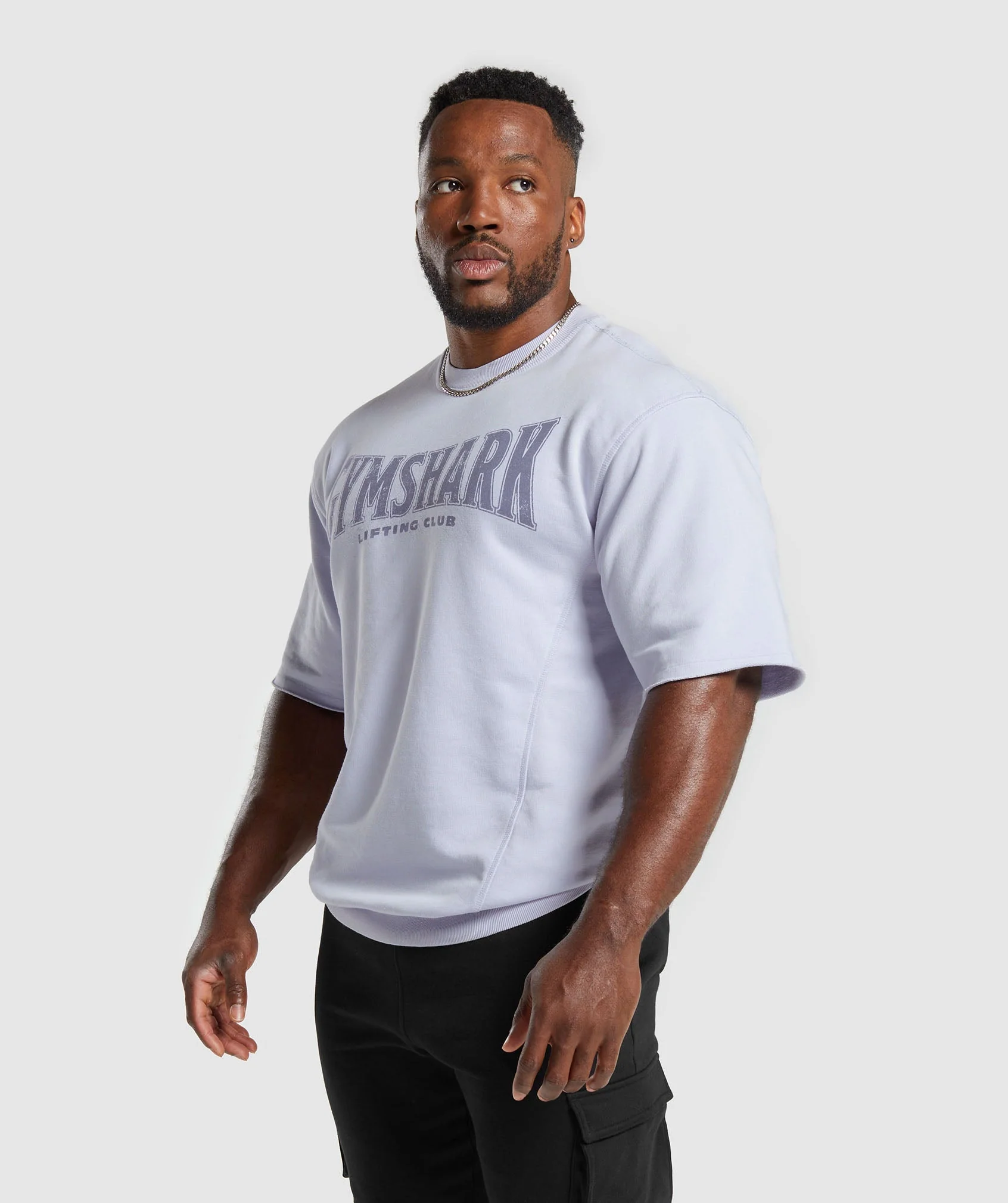 Gymshark Heritage Washed Short Sleeve Crew - Silver Lilac - Image 3