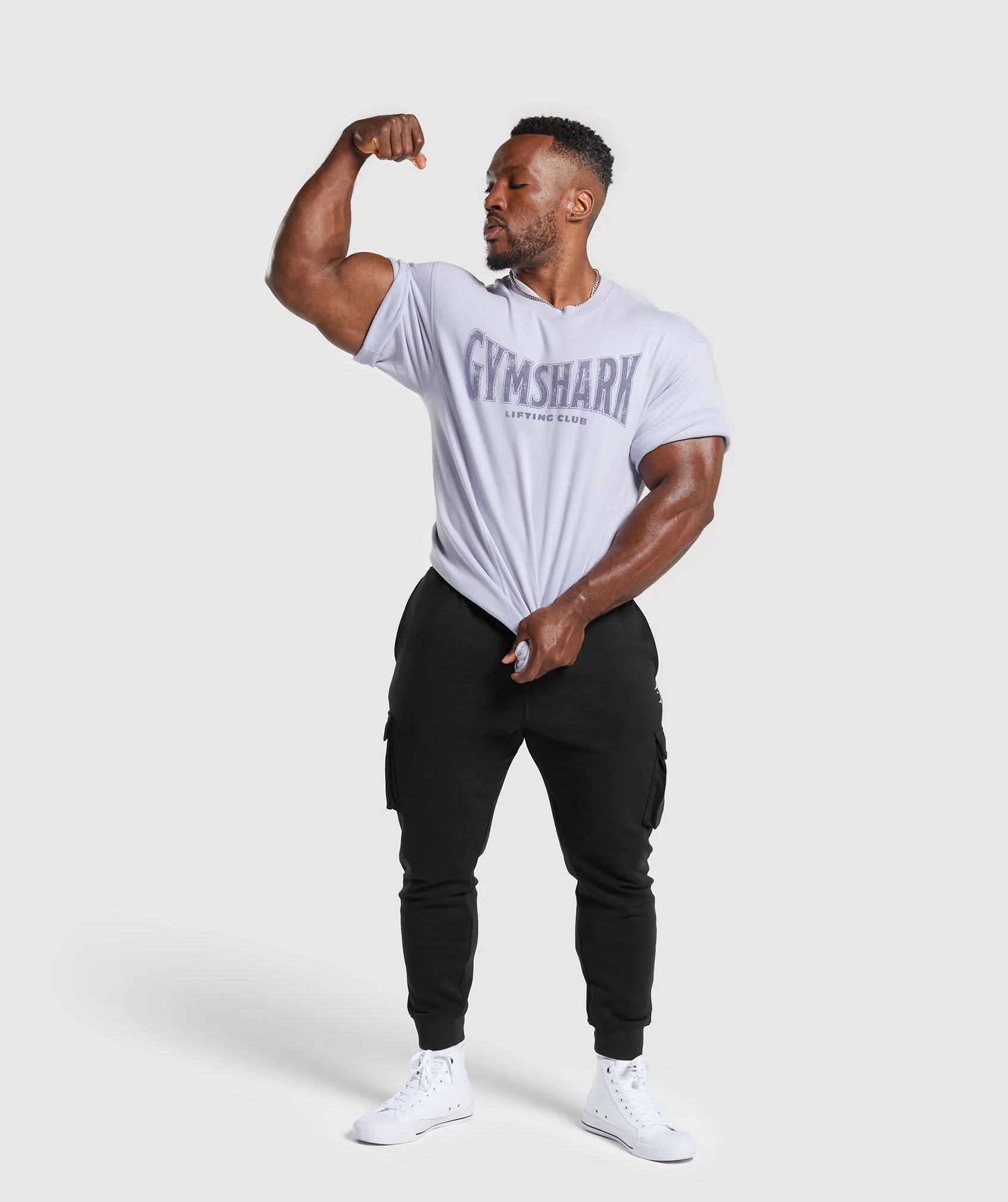Gymshark Heritage Washed Short Sleeve Crew - Silver Lilac - Image 4