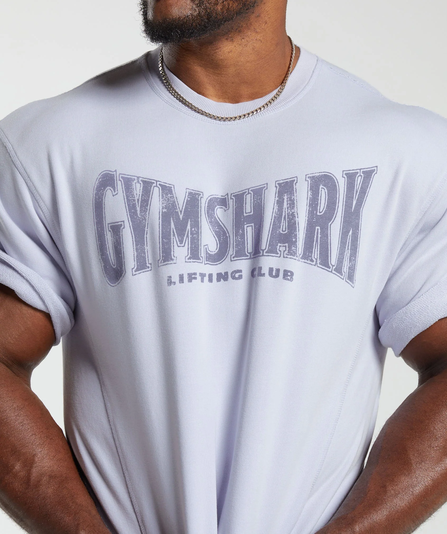 Gymshark Heritage Washed Short Sleeve Crew - Silver Lilac - Image 5
