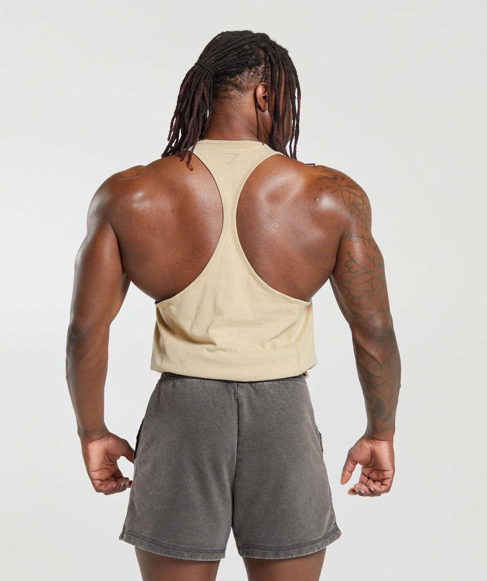 Gymshark Heritage Washed Stringer - Desert Beige - Image 2