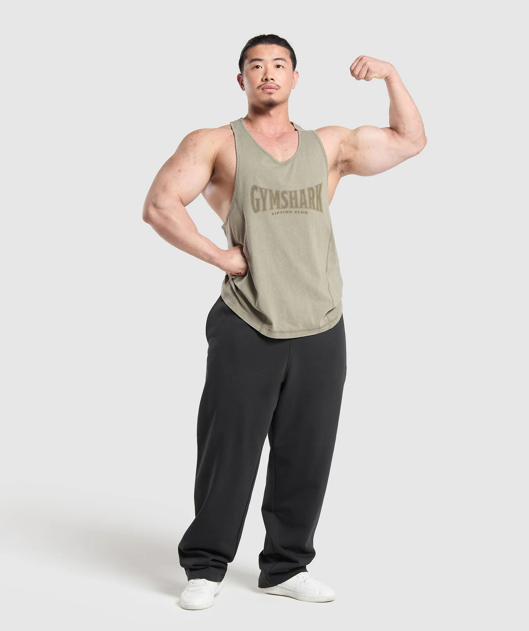 Gymshark Heritage Washed Stringer - Utility Green - Image 5
