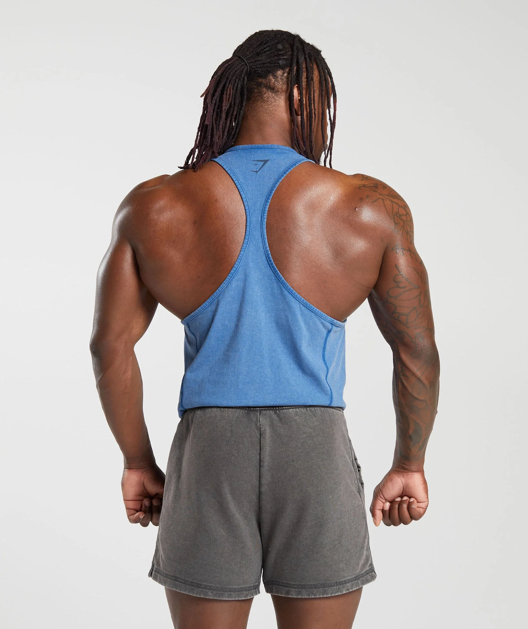 Gymshark Heritage Washed Stringer - Vintage Blue - Image 2