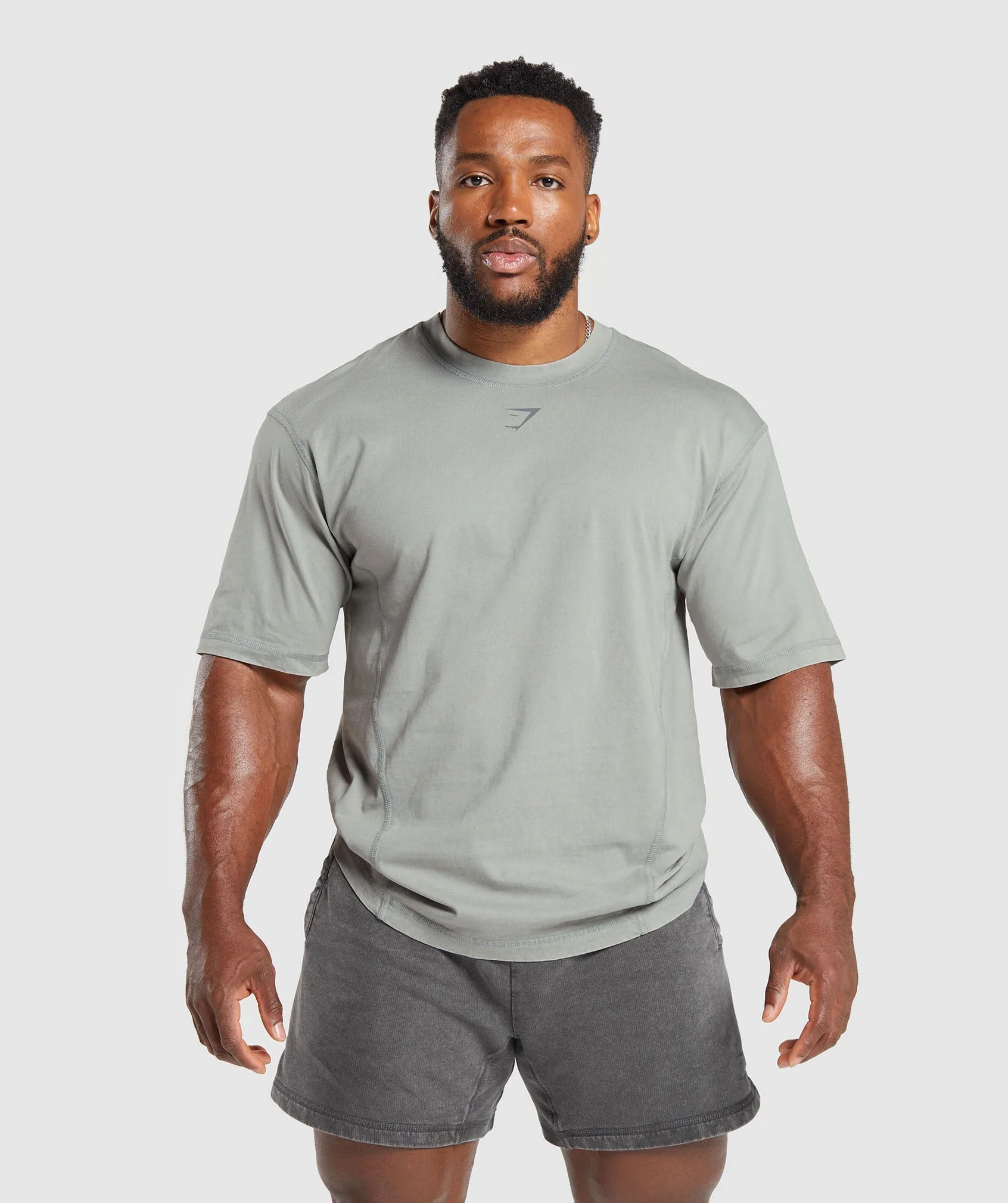 Gymshark Heritage Washed T-Shirt - Smokey Grey - Image 2