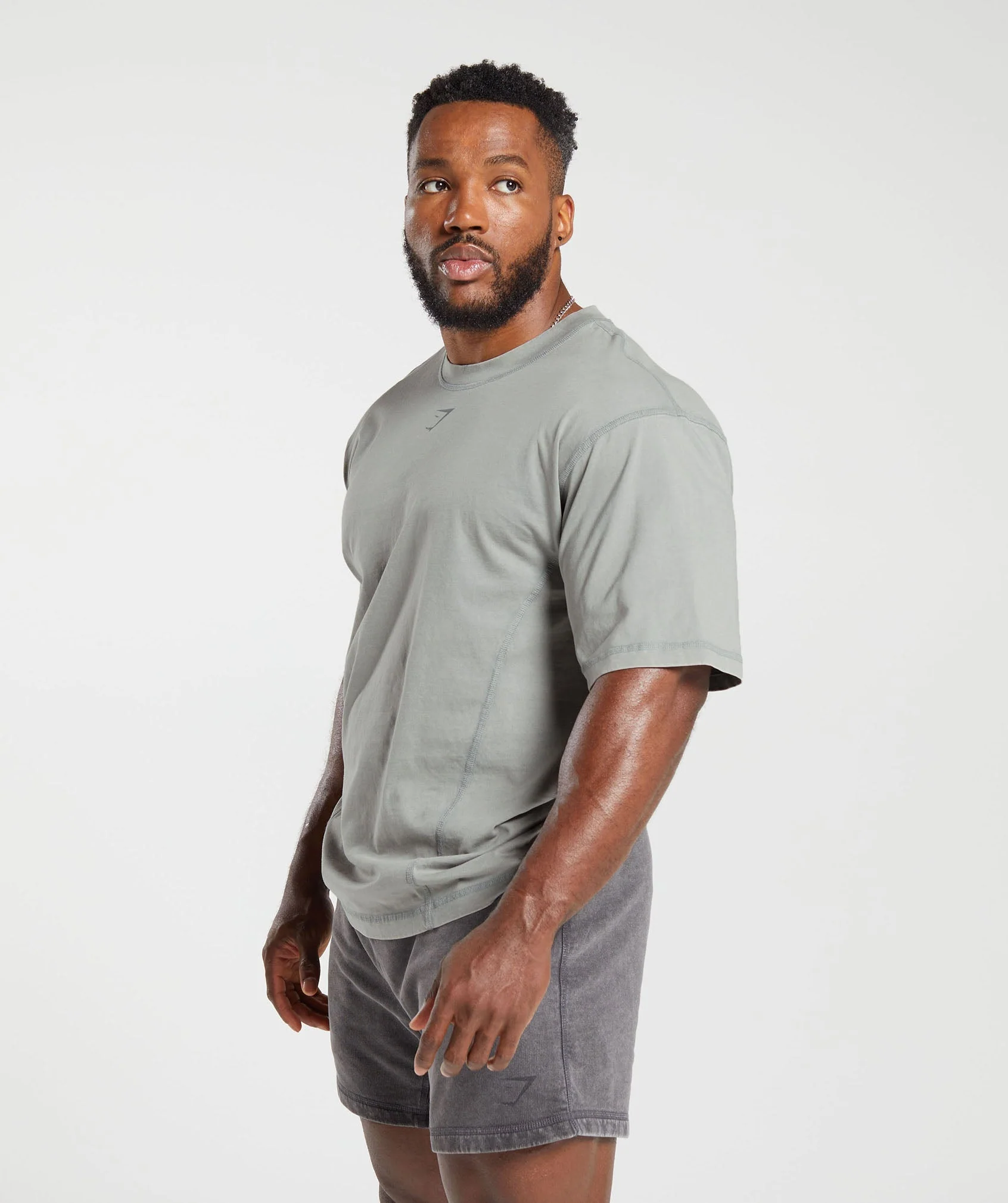 Gymshark Heritage Washed T-Shirt - Smokey Grey - Image 3
