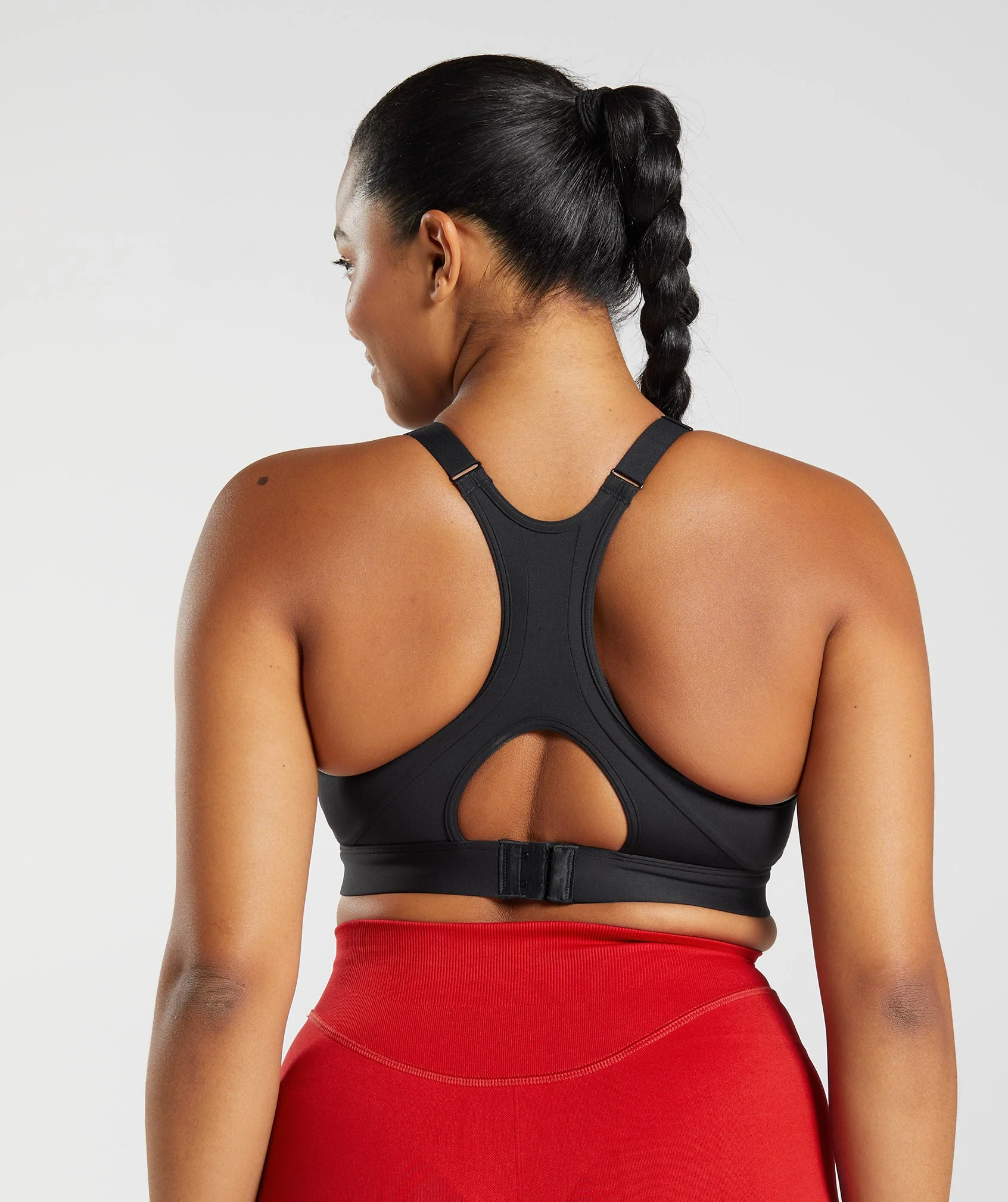 Gymshark High Neck High Support Sports Bra, B/C-E/F - Black - Image 2