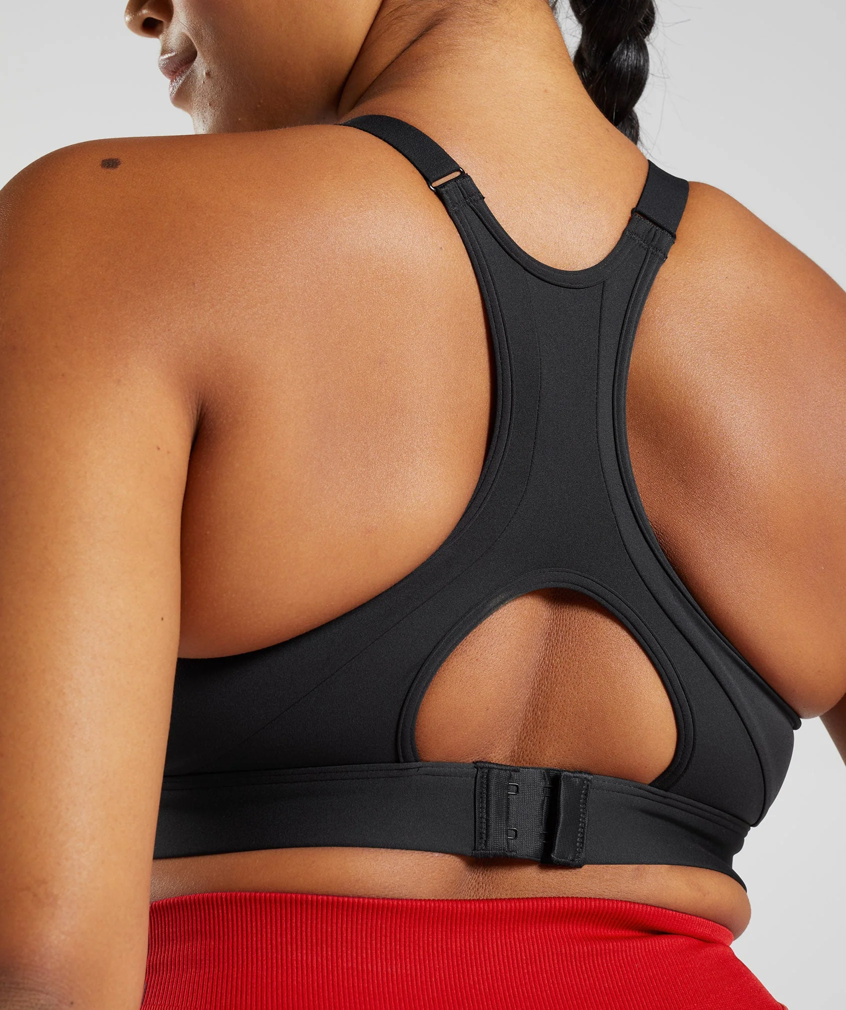 Gymshark High Neck High Support Sports Bra, B/C-E/F - Black - Image 4