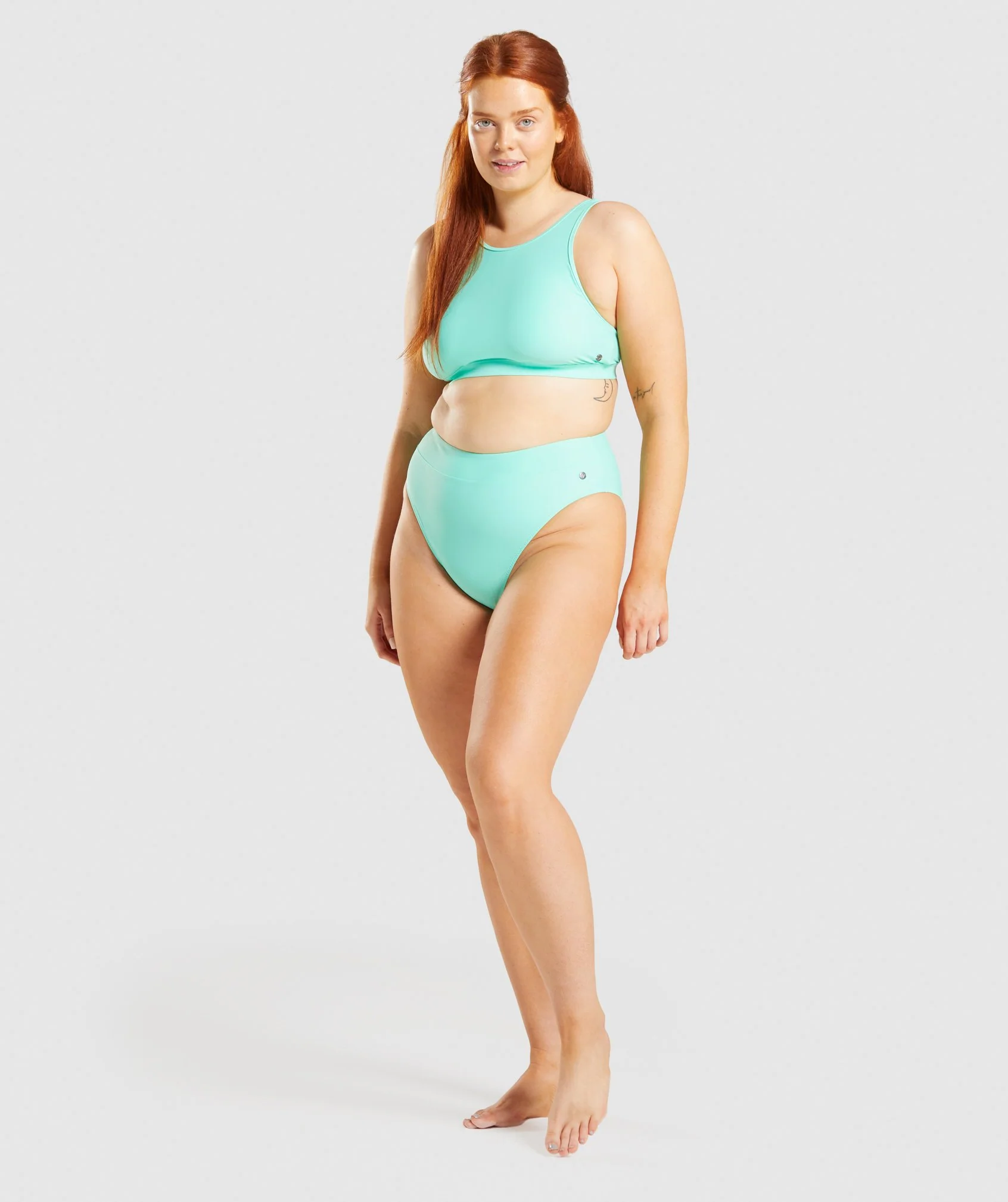 Gymshark High Rise Bikini Bottoms - Turquoise - Image 4