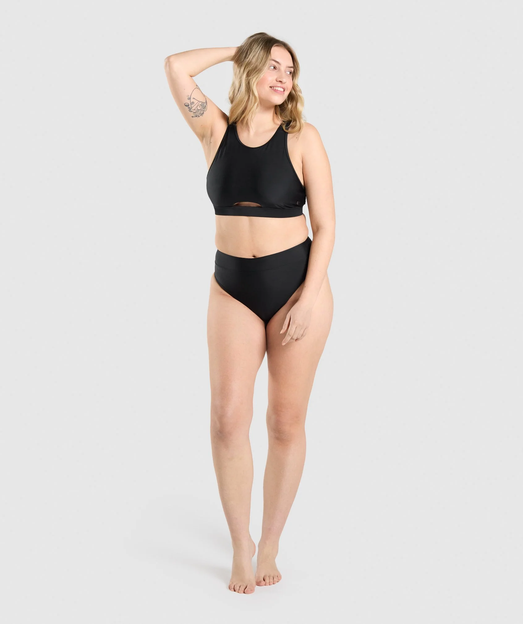 Gymshark High Rise Bikini Top - Black - Image 4