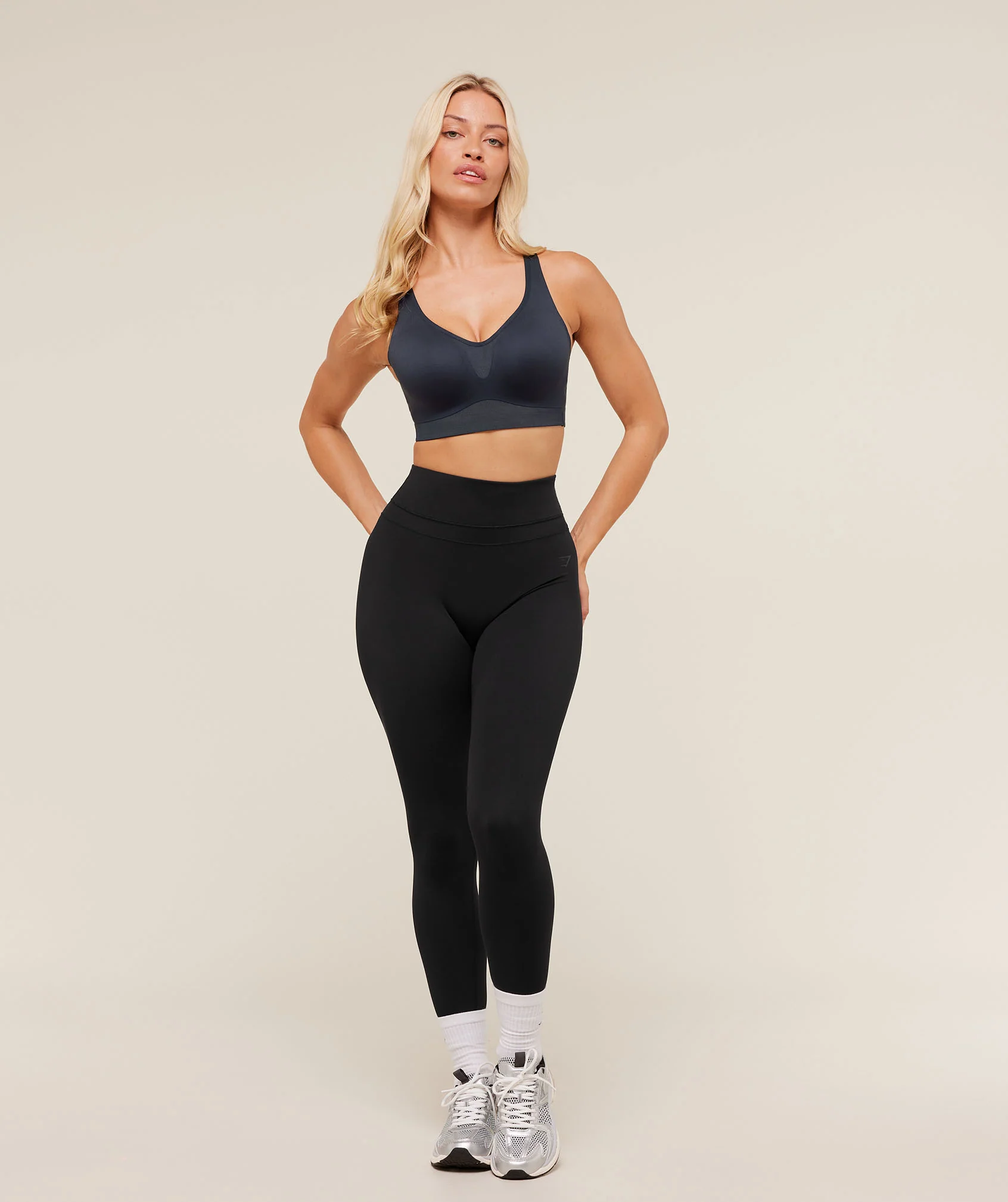 Gymshark High Support V-Neck Sports Bra - Heavy Blue - Image 5