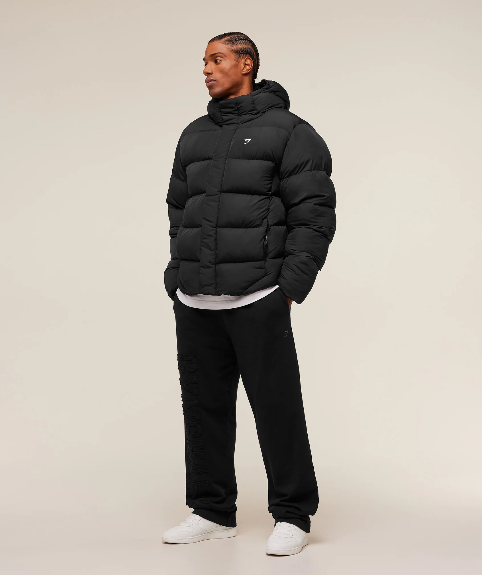 Gymshark Hooded Puffer Jacket - Black - Image 4