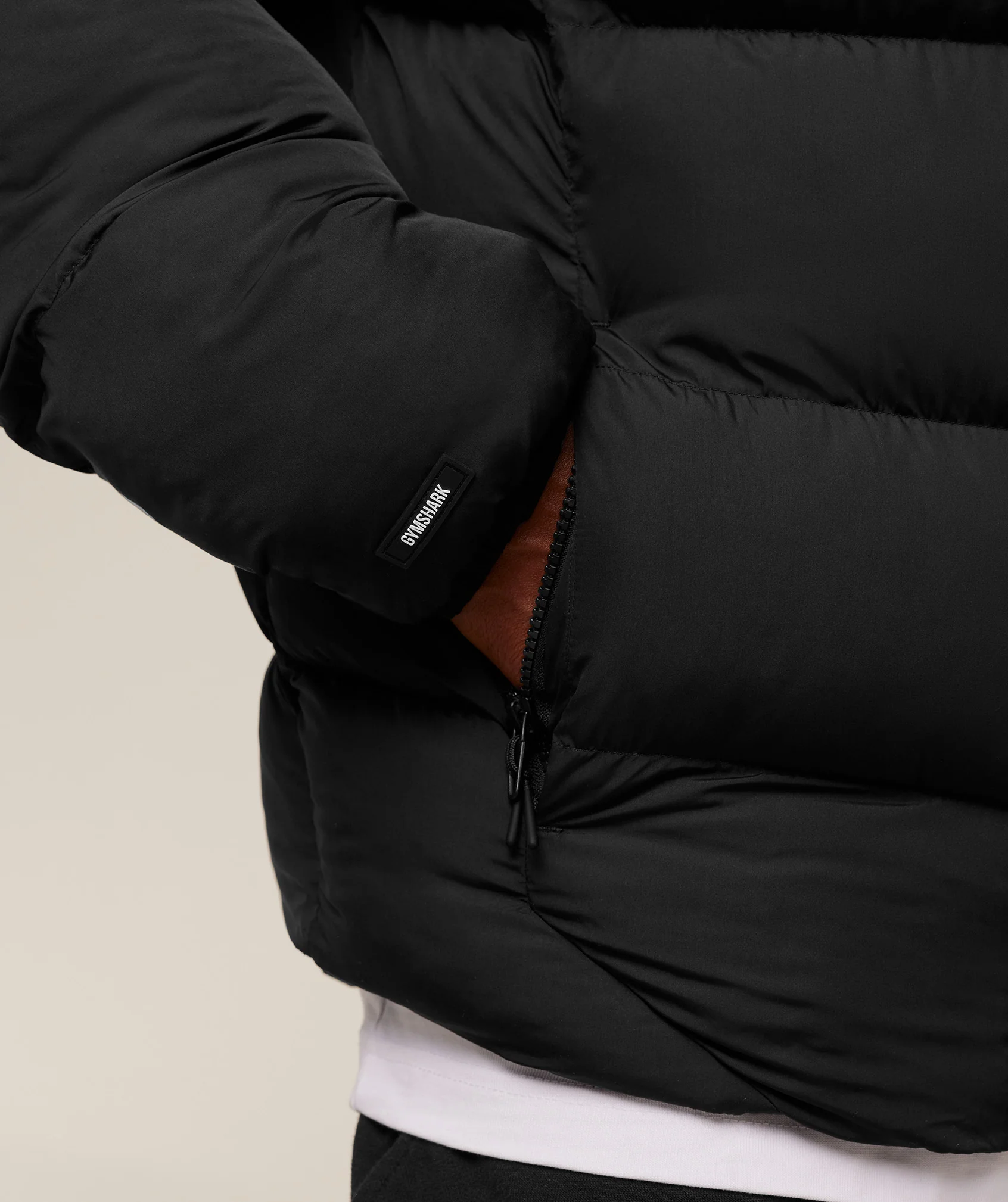 Gymshark Hooded Puffer Jacket - Black - Image 5