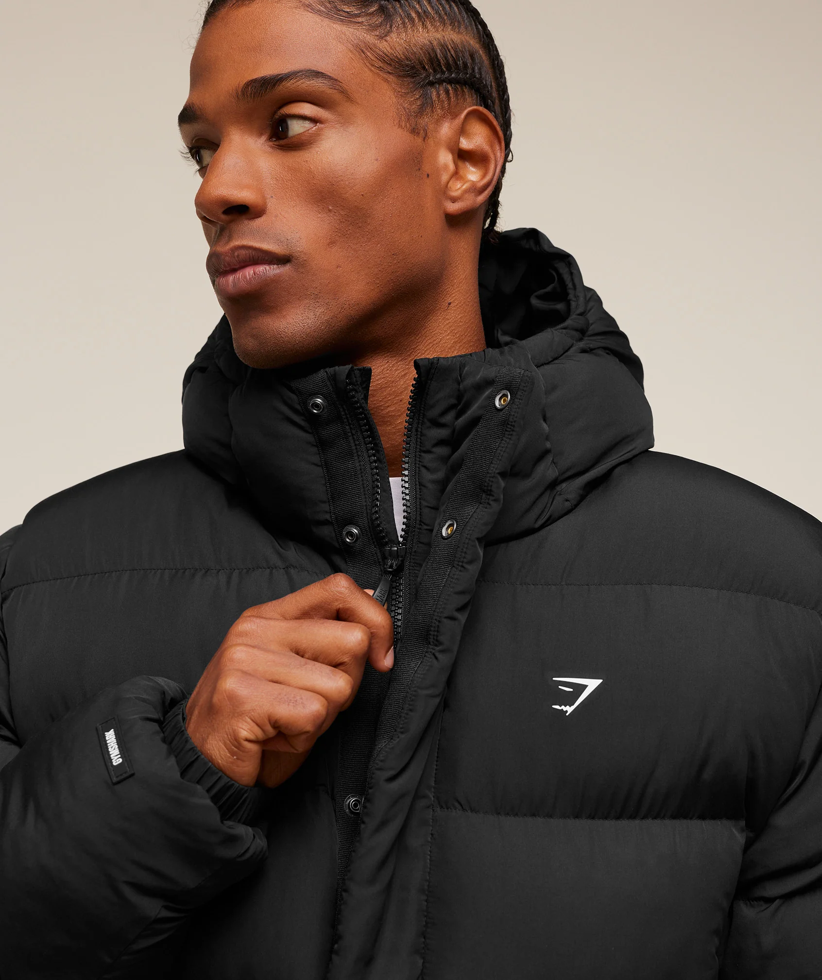 Gymshark Hooded Puffer Jacket - Black - Image 7