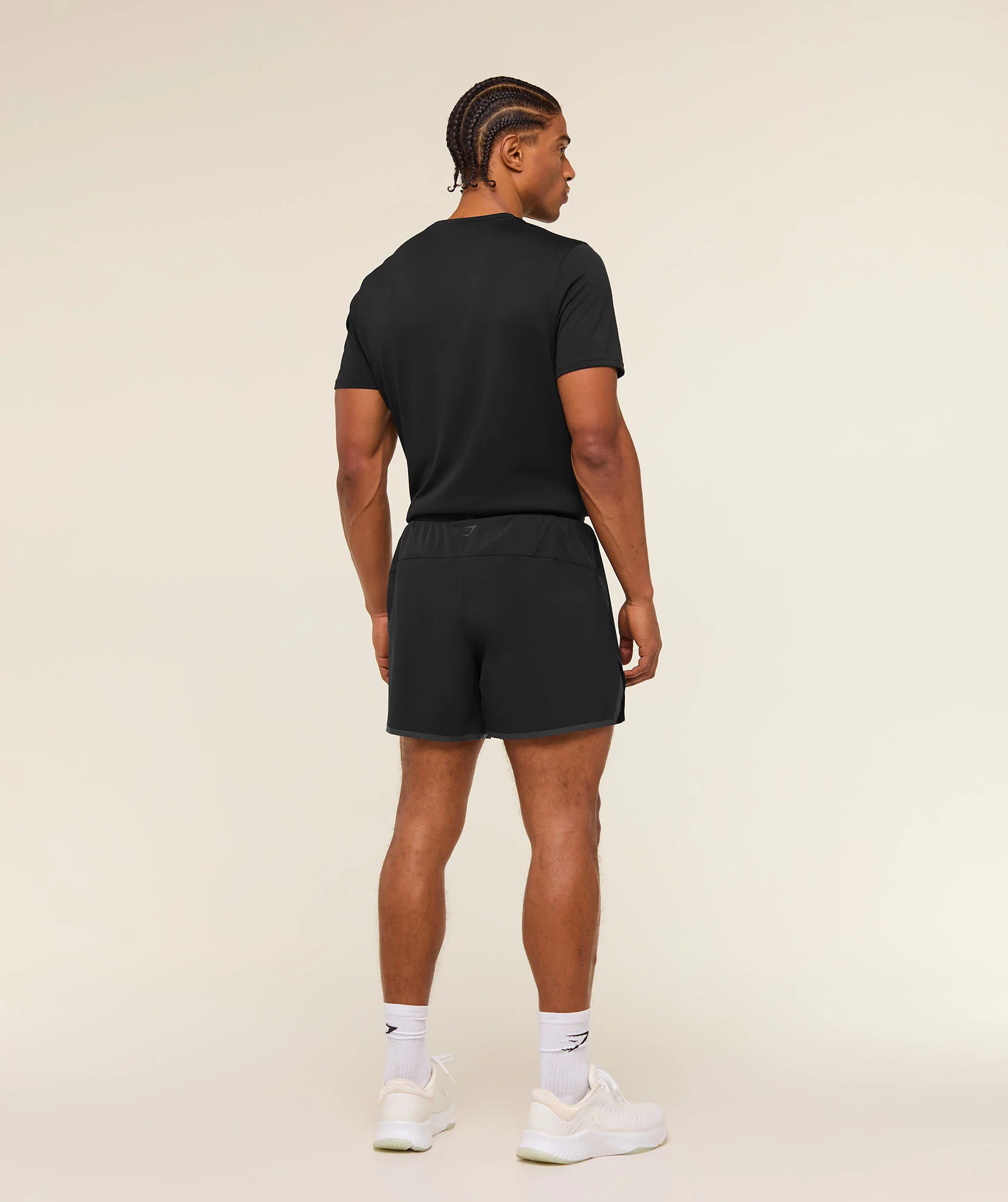 Gymshark Hybrid 5" Performance Shorts - Black - Image 5