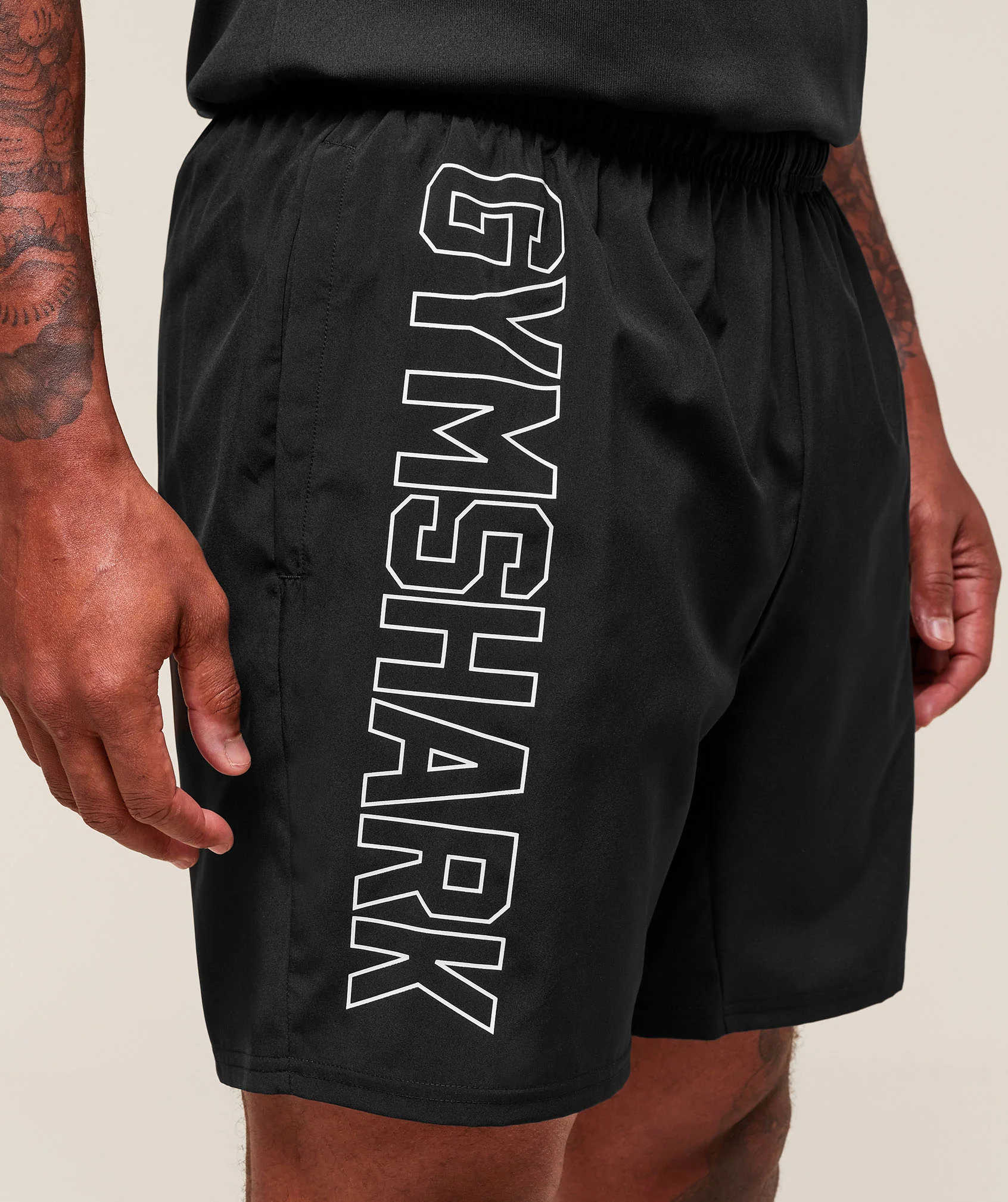 Gymshark Hybrid Athlete 7" Shorts - Black - Image 4