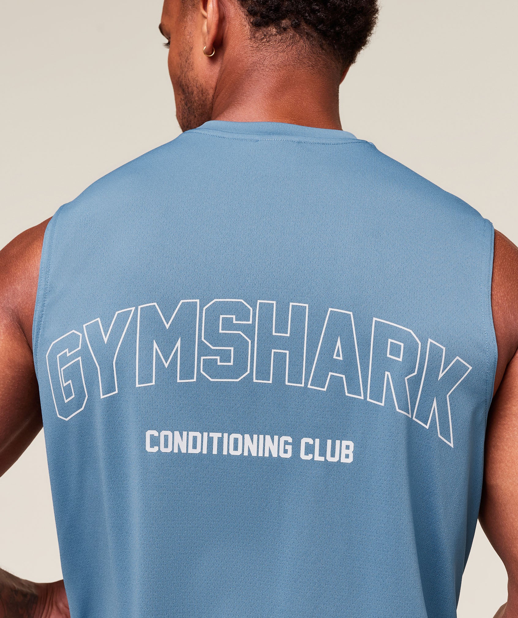 Gymshark Hybrid Athlete Cut Off Tank - Classic Blue - Image 5
