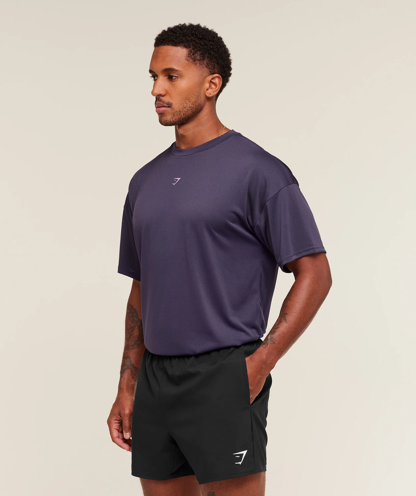 Gymshark Hybrid Athlete T-Shirt - Midnight Purple - Image 3