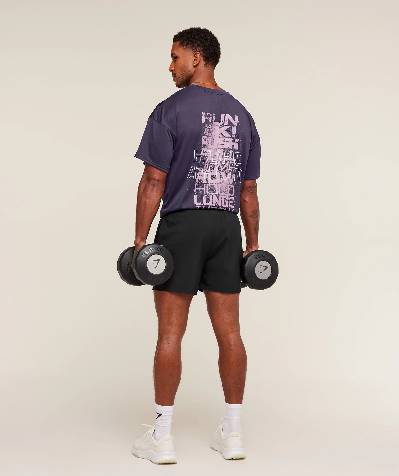 Gymshark Hybrid Athlete T-Shirt - Midnight Purple - Image 4