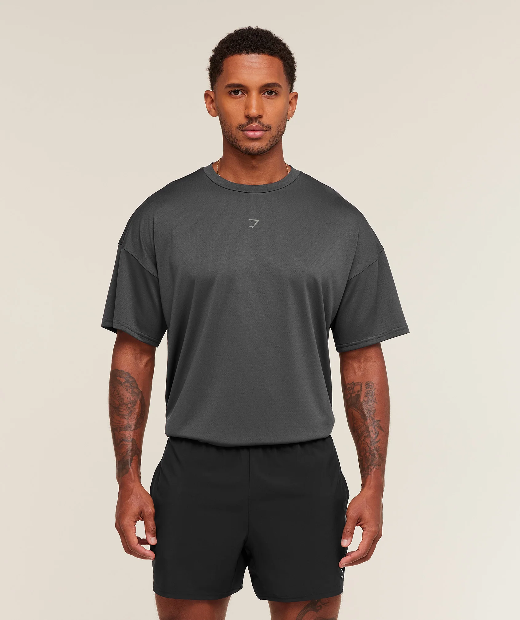Gymshark Hybrid Athlete T-Shirt - Grey - Image 2