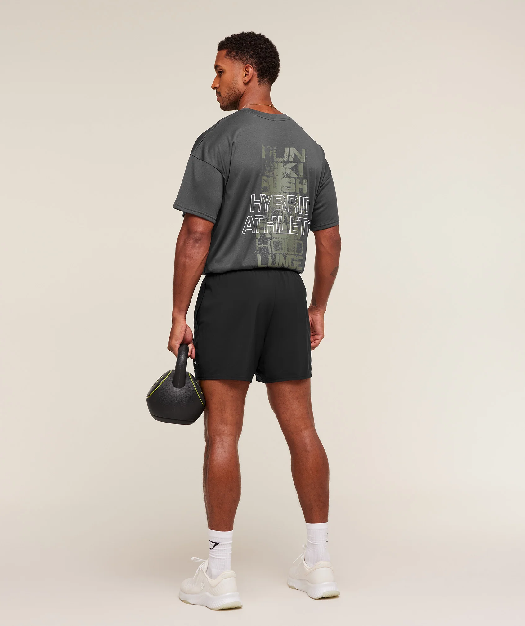 Gymshark Hybrid Athlete T-Shirt - Grey - Image 4
