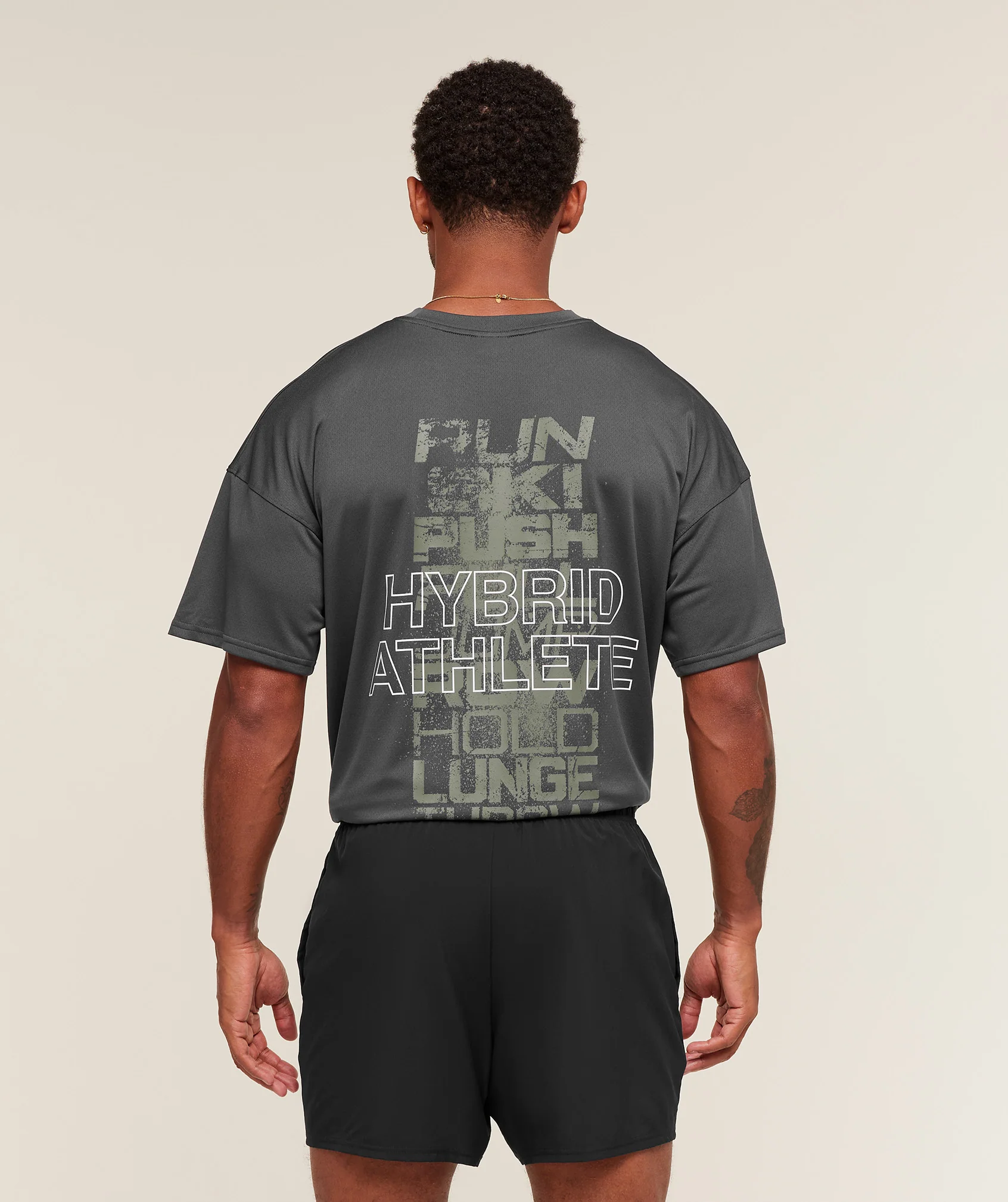 Gymshark Hybrid Athlete T-Shirt - Grey - Image 5