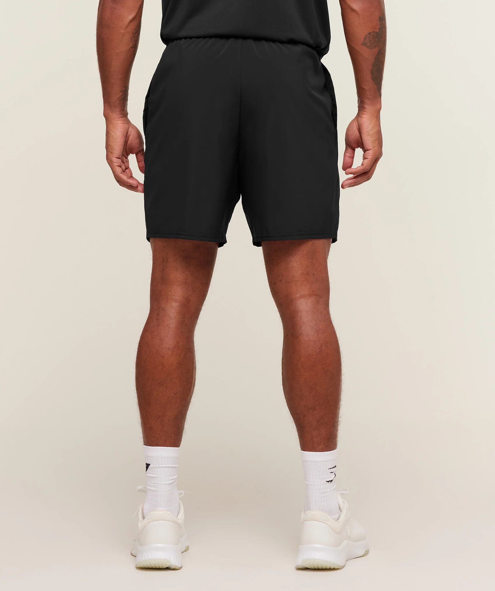 Gymshark Hybrid Graphic 7" Shorts - Black - Image 2