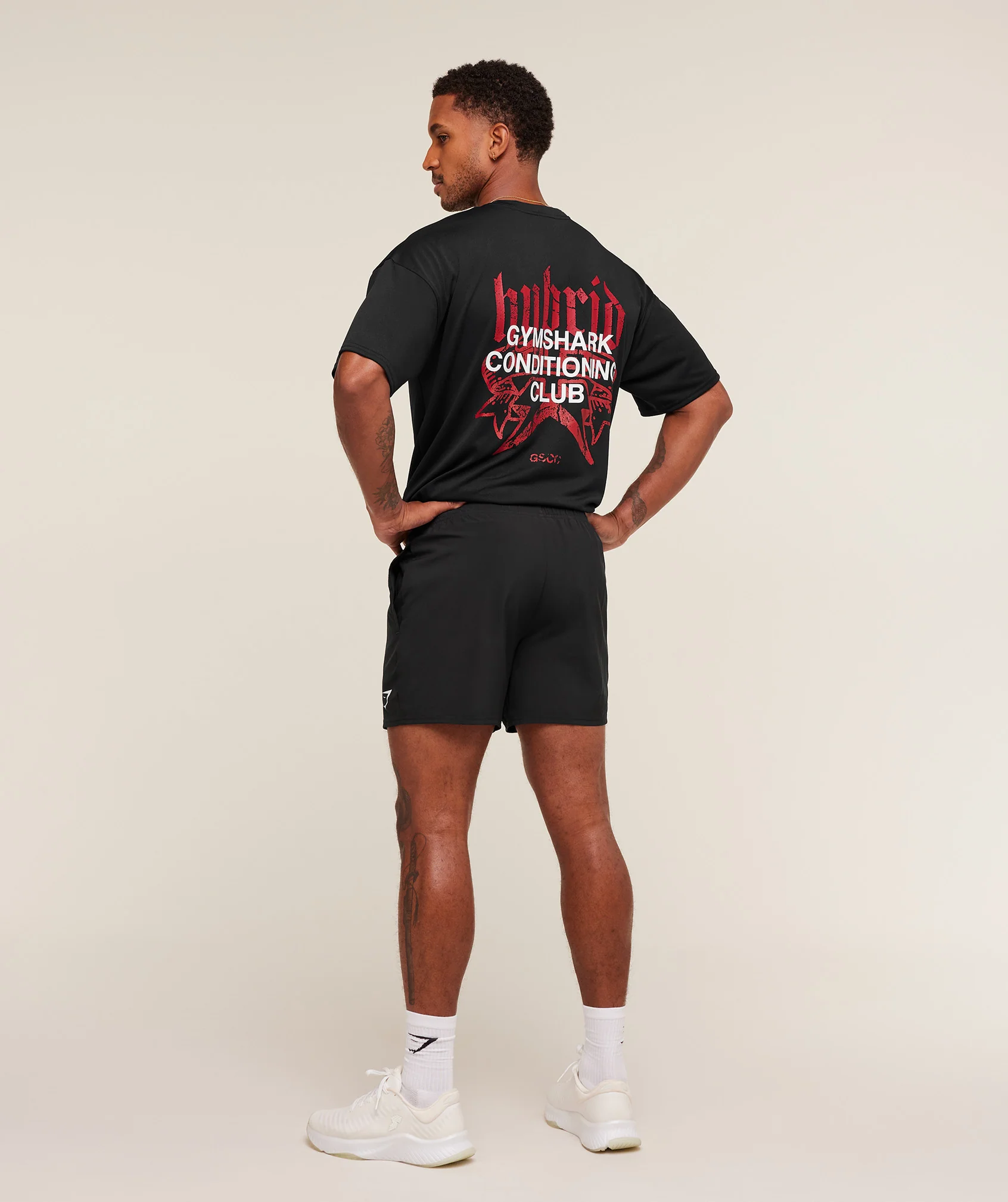 Gymshark Hybrid Graphic T-Shirt - Black - Image 4