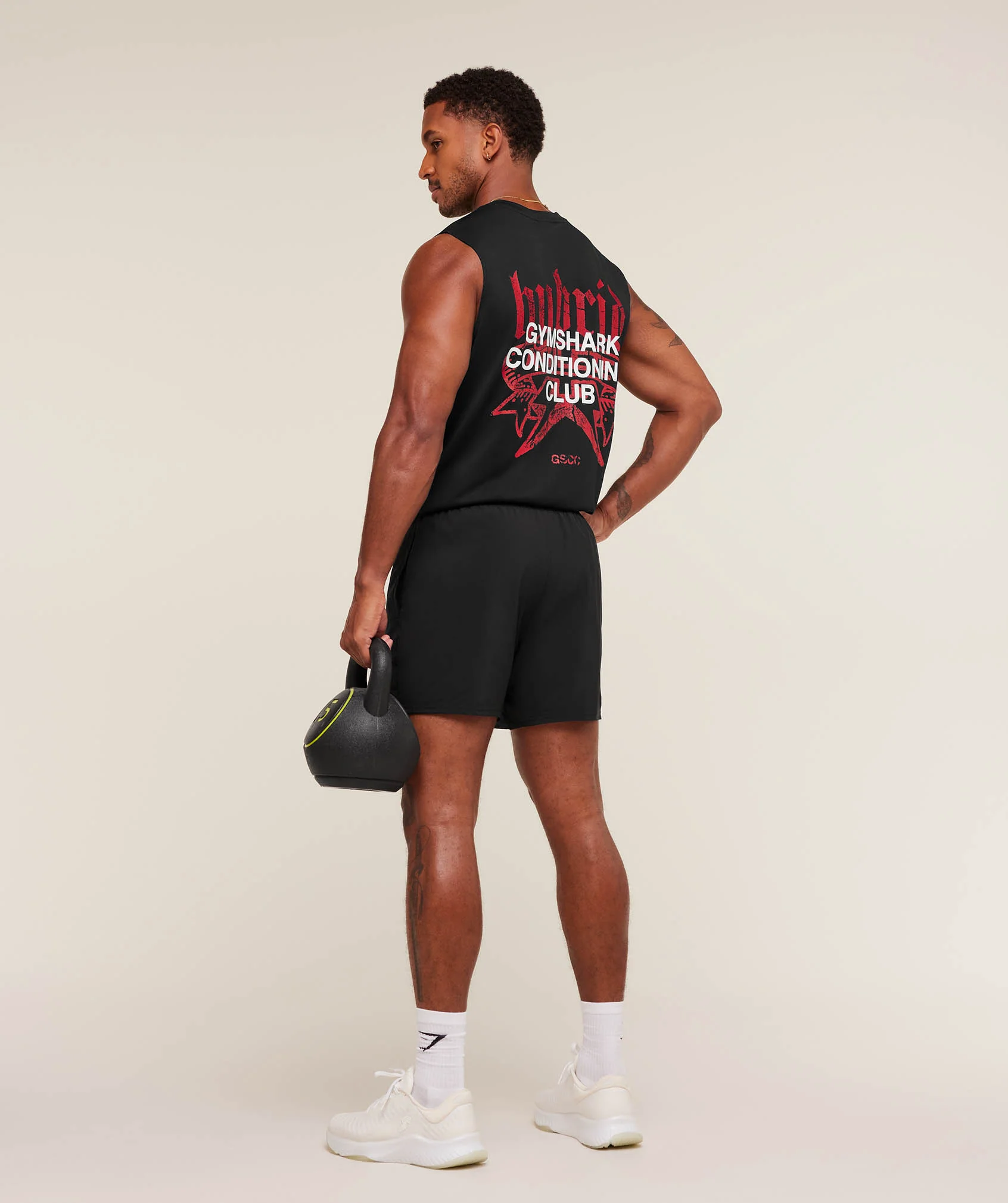 Gymshark Hybrid Graphic Tank - Black - Image 4