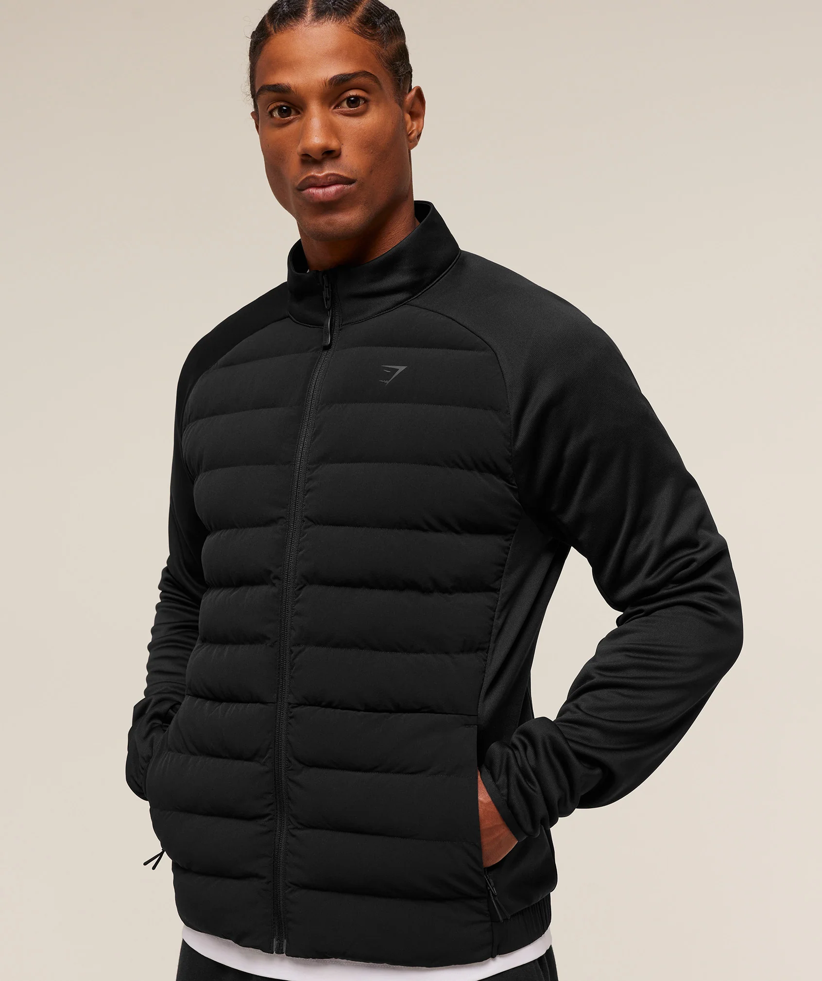 Gymshark Hybrid Quilted Jacket - Black - Image 6