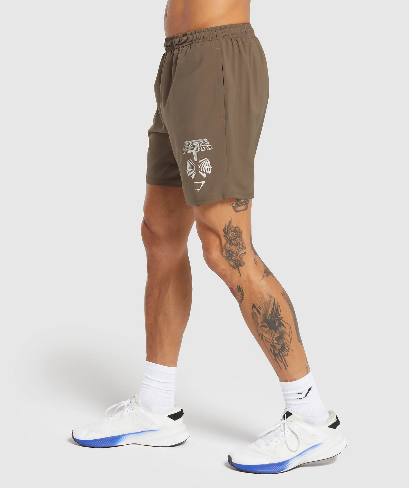Gymshark Hybrid Wellness 7" Shorts - Penny Brown - Image 3