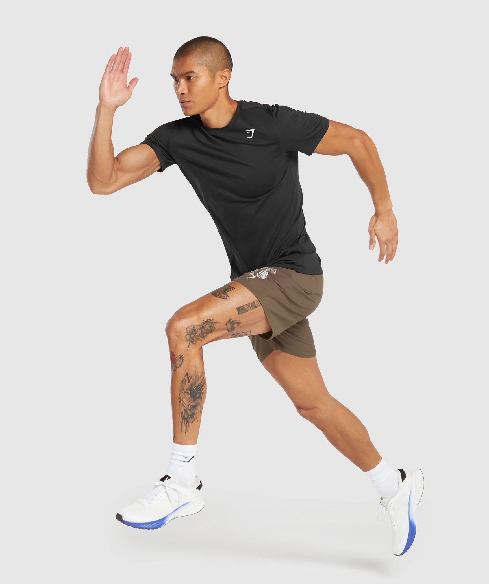 Gymshark Hybrid Wellness 7" Shorts - Penny Brown - Image 4